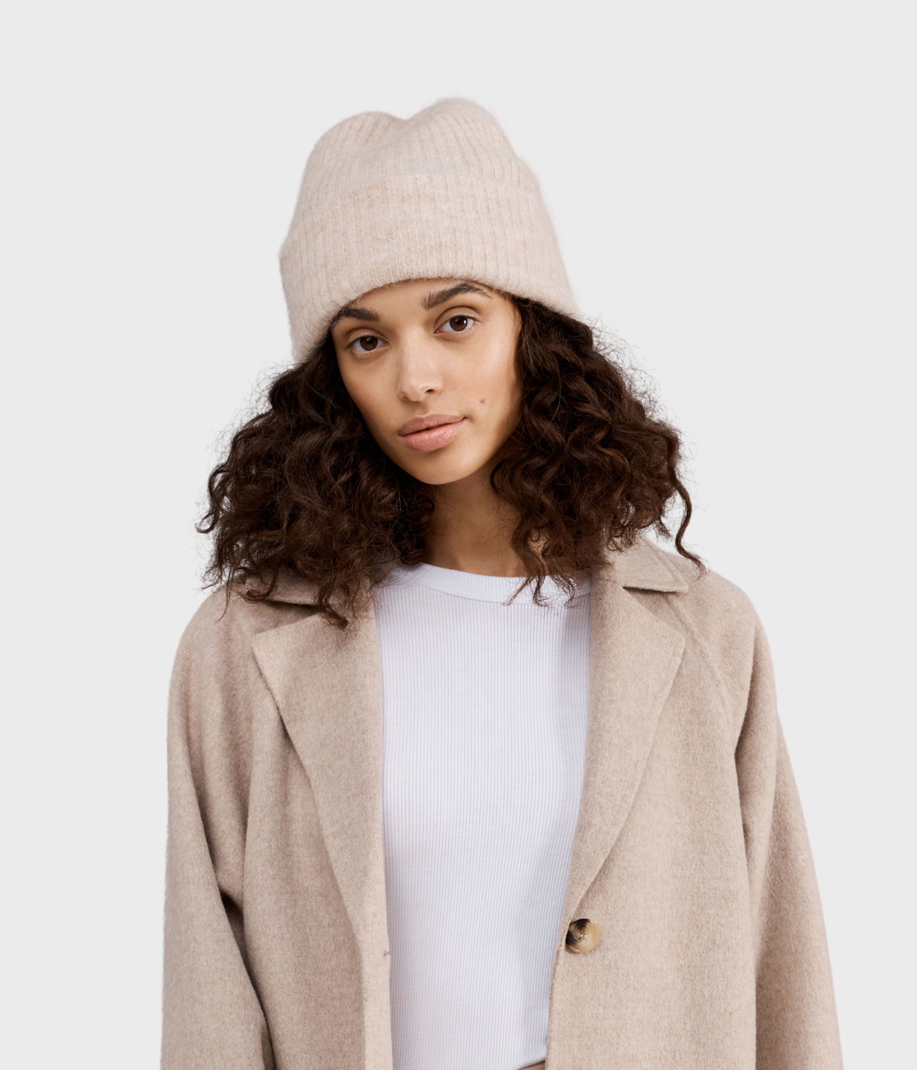 SLFMALINE KNIT BEANIE NOOS (Birch)