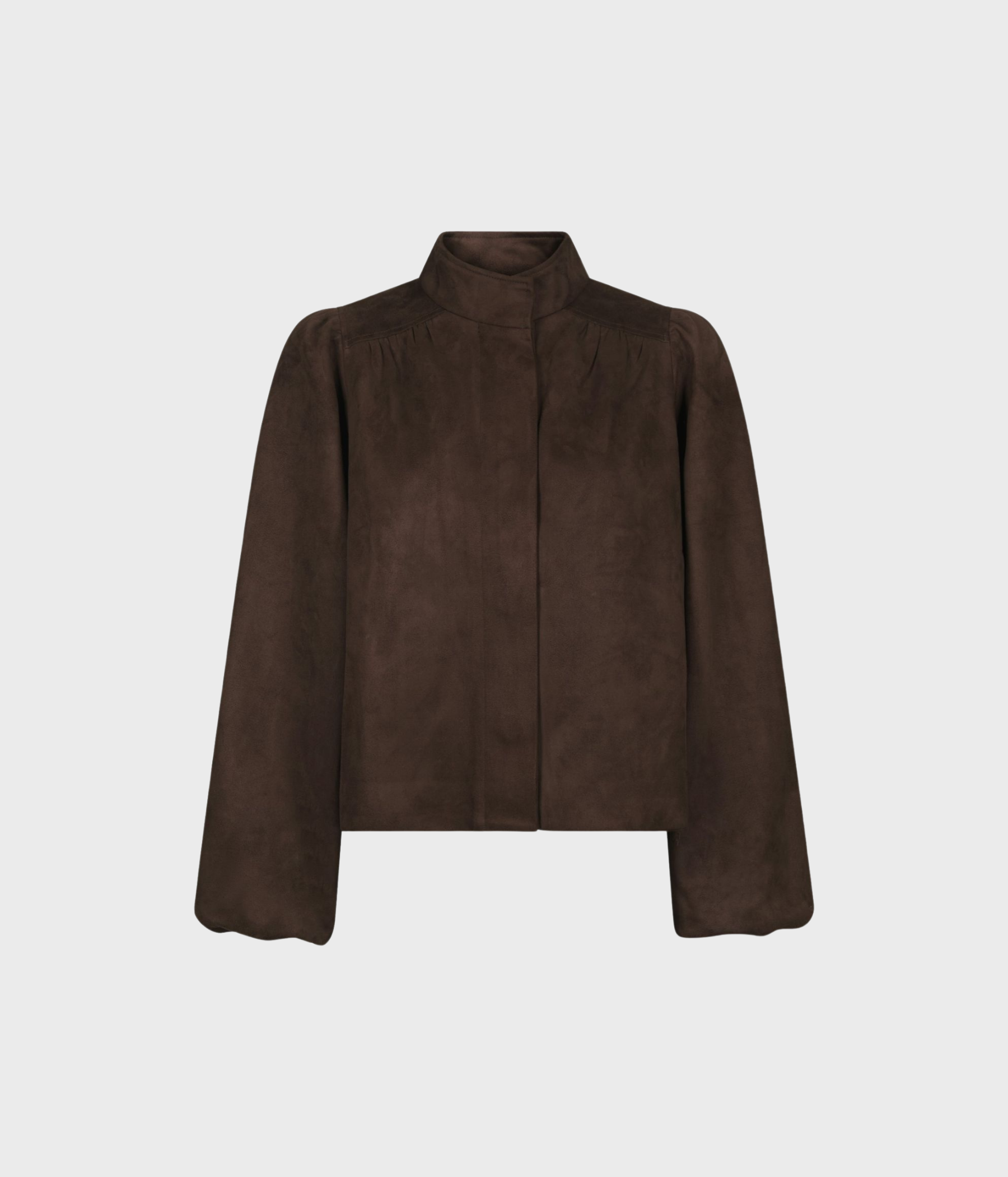 Tirsa Faux Suede Jacket (676 DARK BROWN)