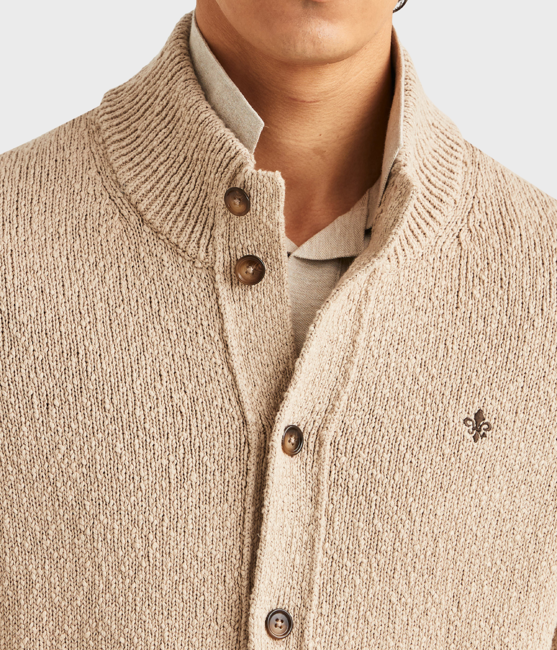 Windham Button Cardigan (05 Khaki) - D.O. Design Only