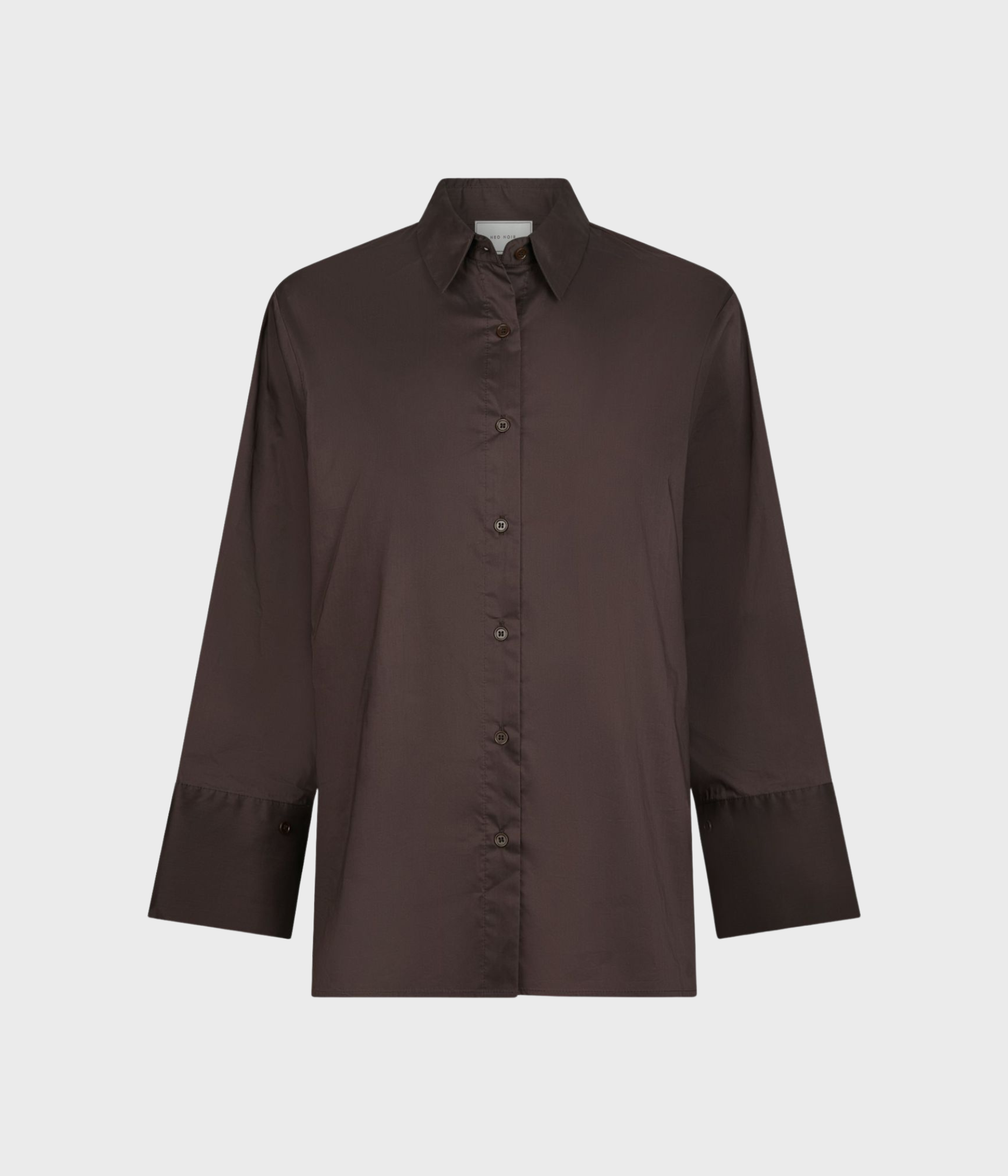 Dita Poplin Shirt (584 Chocolate Brown)