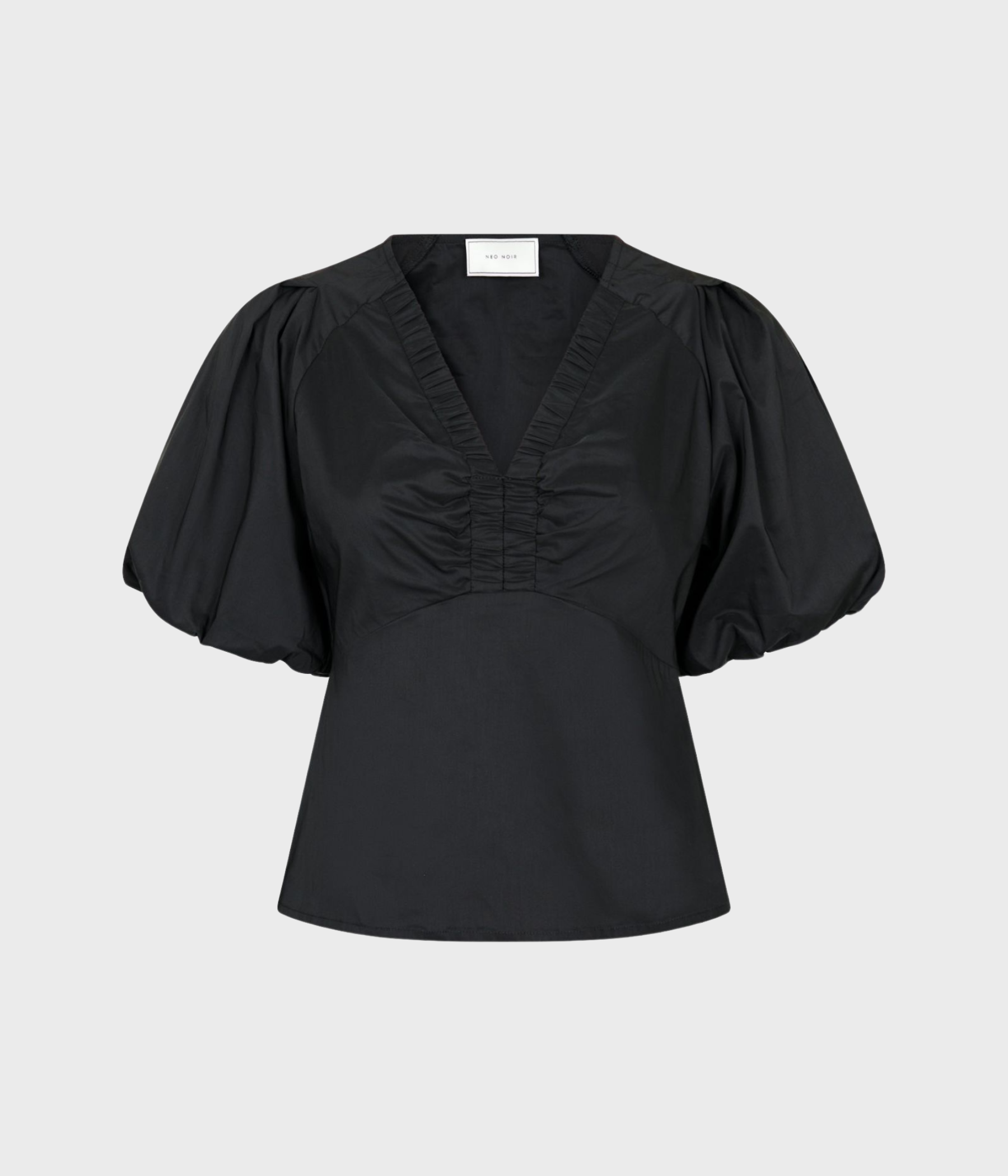 Irina Poplin Blouse. (100 Black)