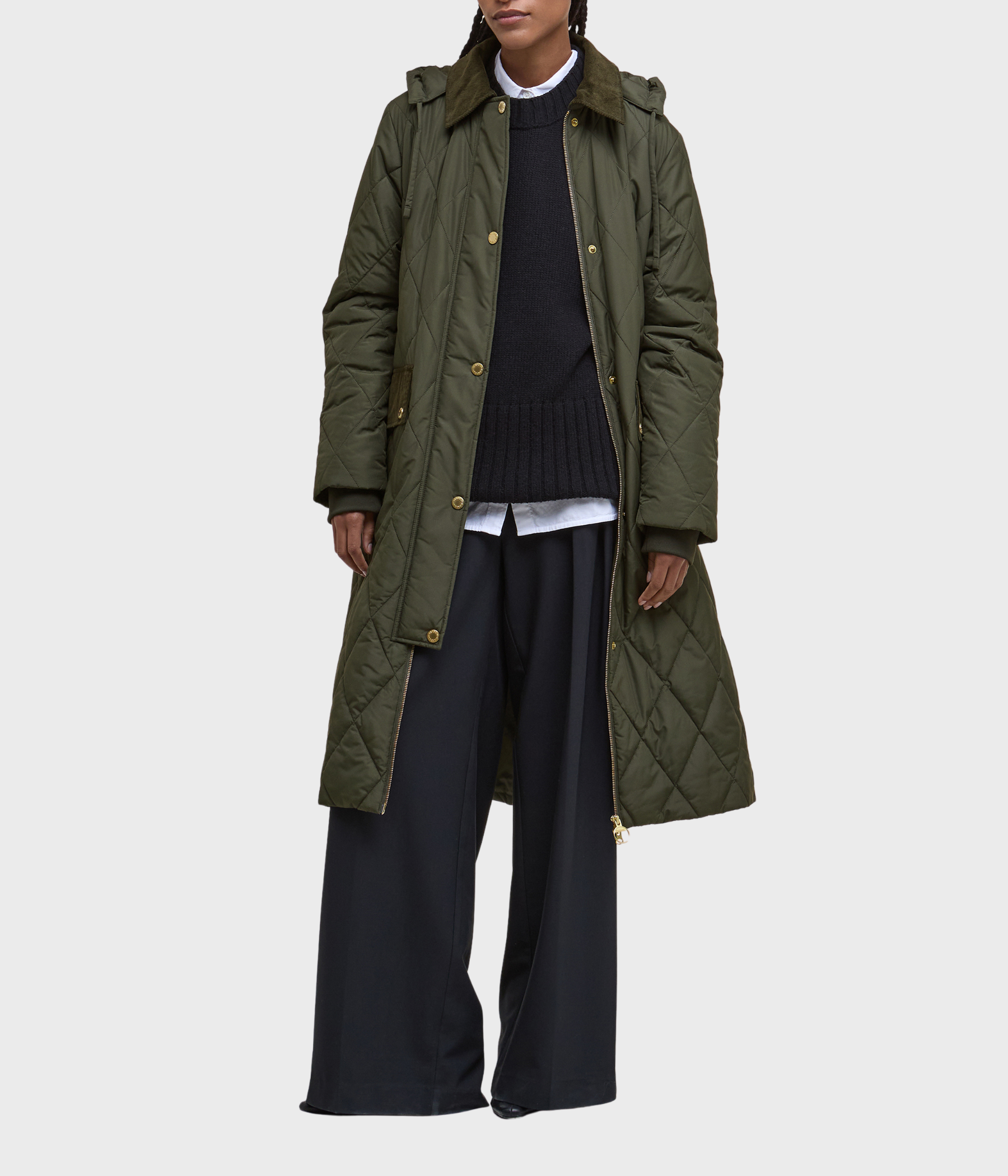 Barbour Meredith Quilted Jacket (OL71 Olive/Ancient Tartan)