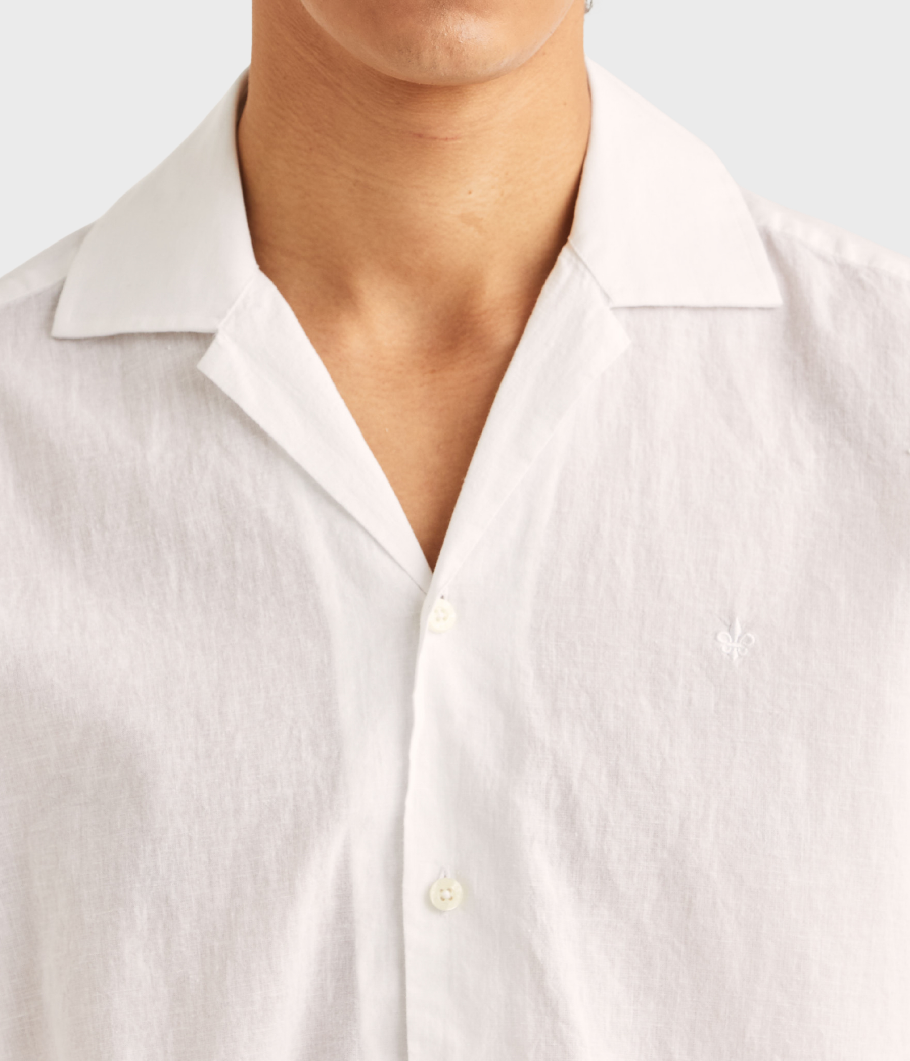 Resort Linen Ss Shirt-Classic Fit (01 WHITE)