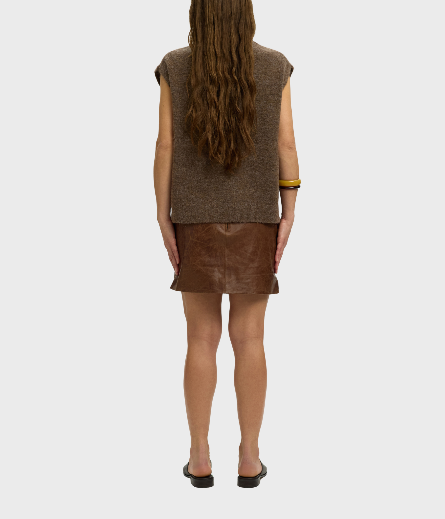 Slwlulu Sl Knit Vest Noos (Dachshund Detail:MELANGE)