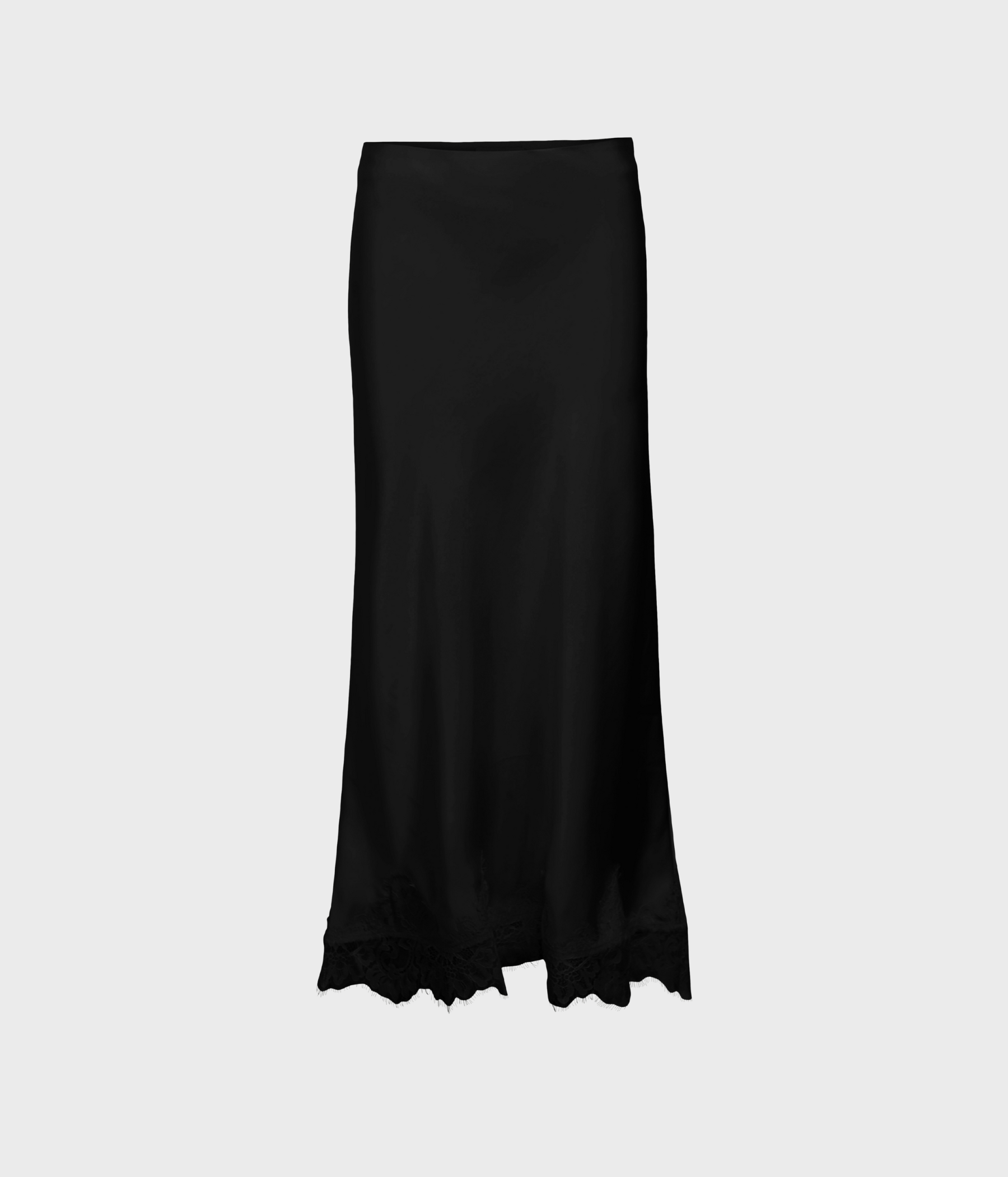 OBJNALINE MW LONG LACE SKIRT (Black)