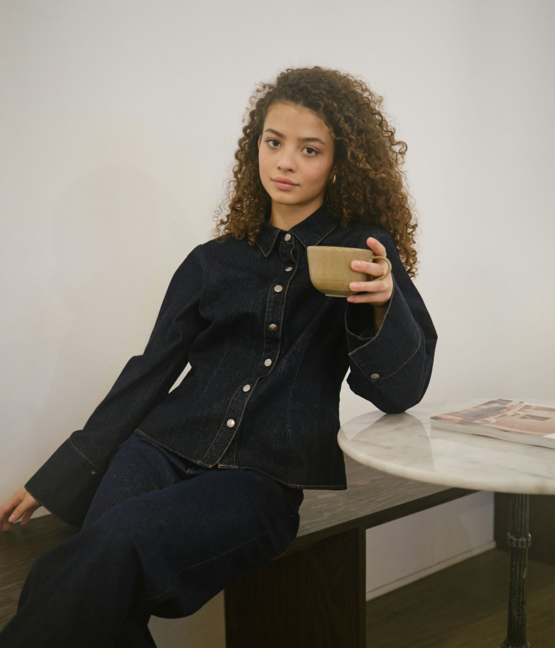 Rosa Denim Shirt (534 DARK BLUE)