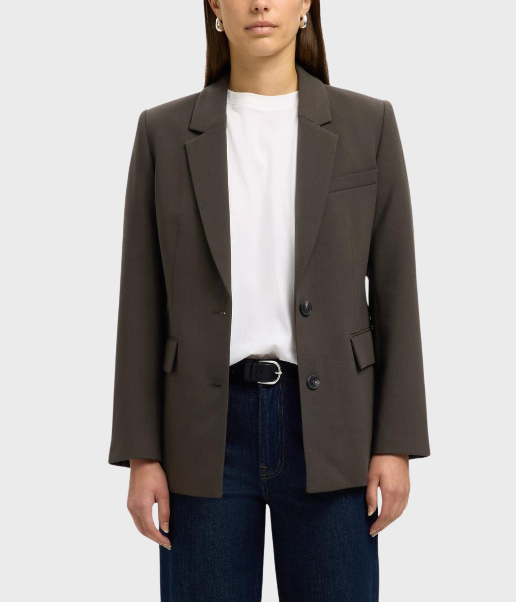 SLFRITA LS CLASSIC BLAZER MEL NOOS (Delicioso Detail:MELANGE)