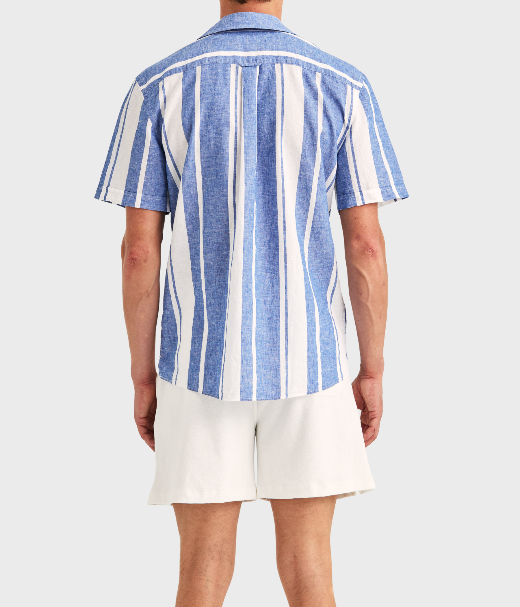 Resort Linen Ss Shirt-Classic Fit (58 Blue)