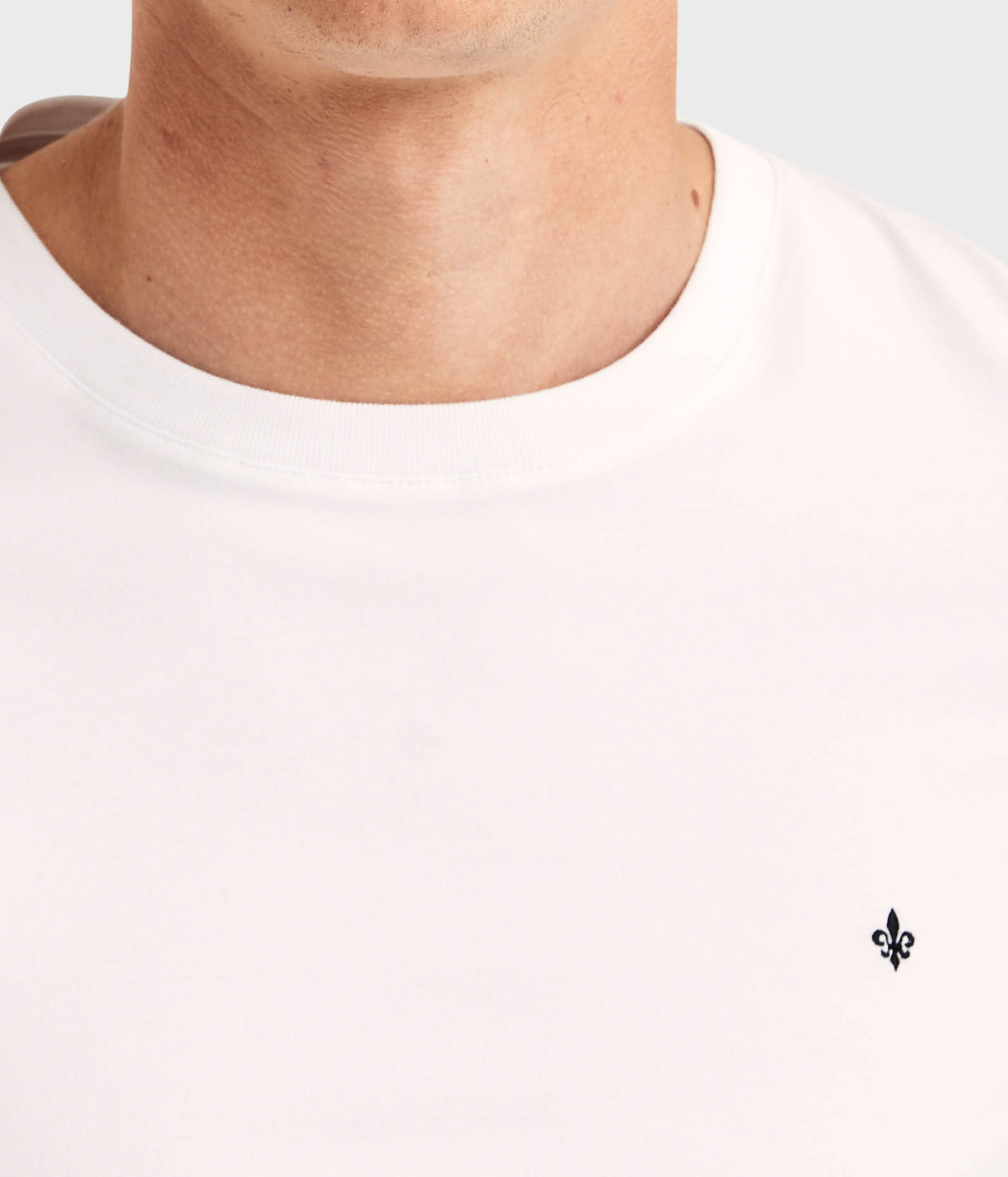 James Stretch Ls Crew Neck T-Shirt (01 WHITE)