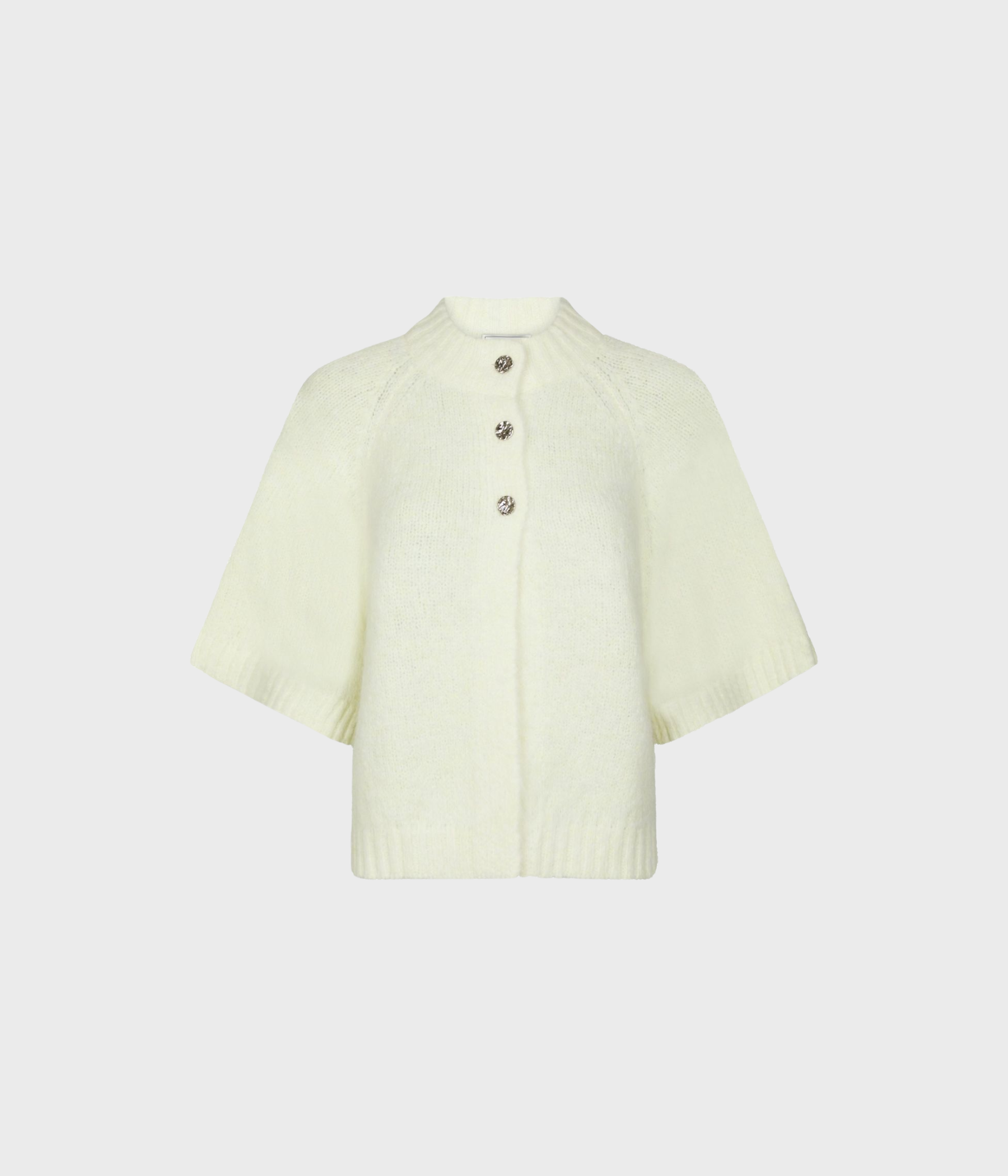 Benuta Fluffy Knit Cardigan. (191 Light Yellow)
