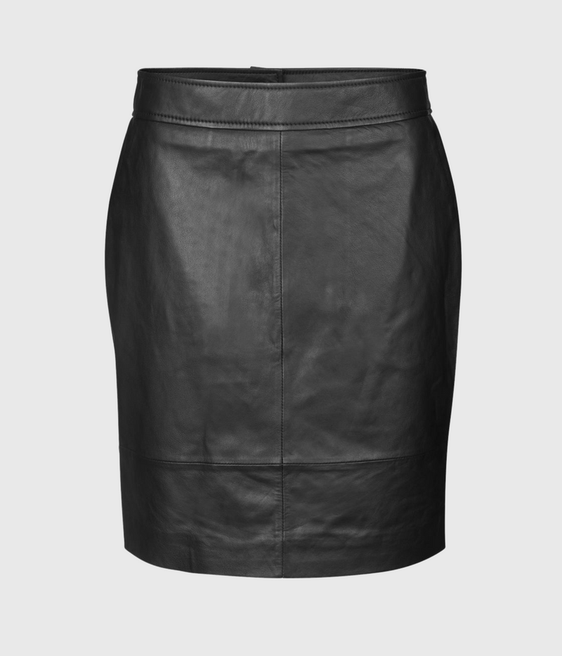 Francie Mini Leather Skirt (8001 Black)