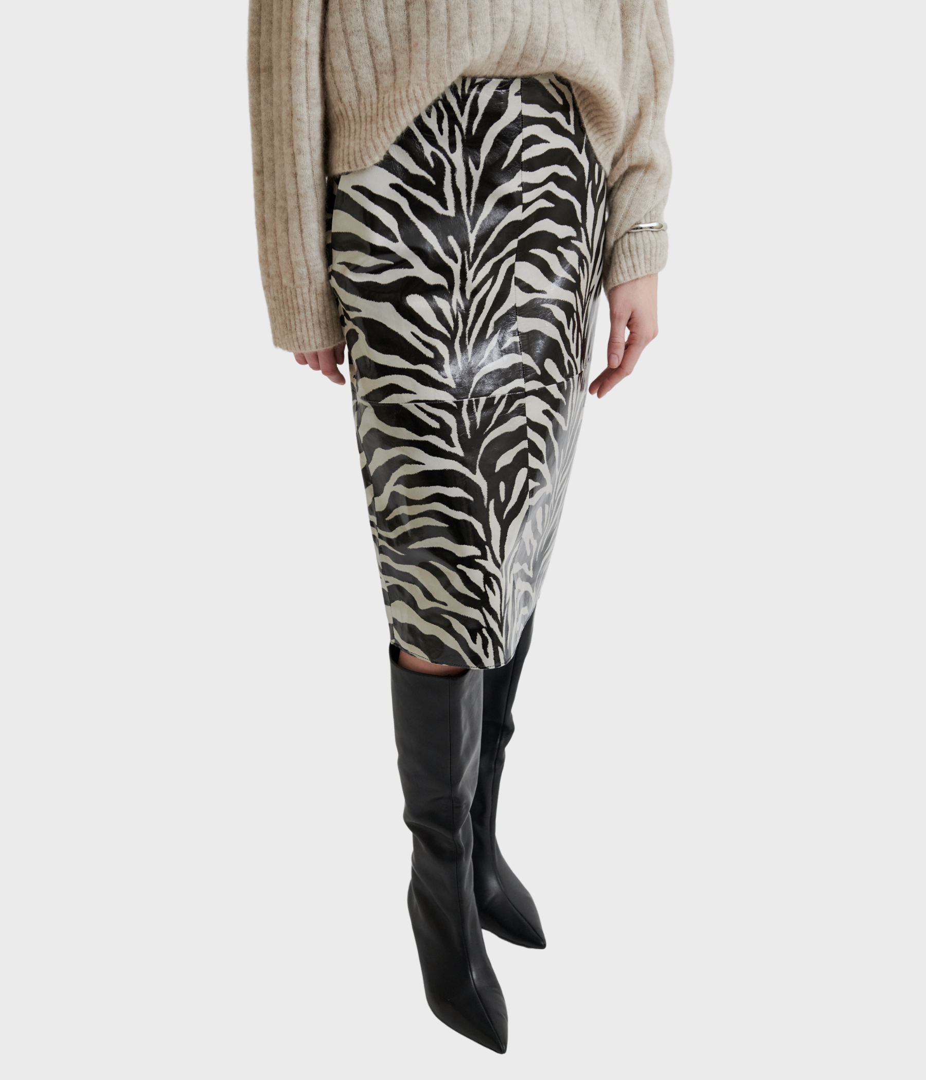Seba Leather Skirt (8001 Black)