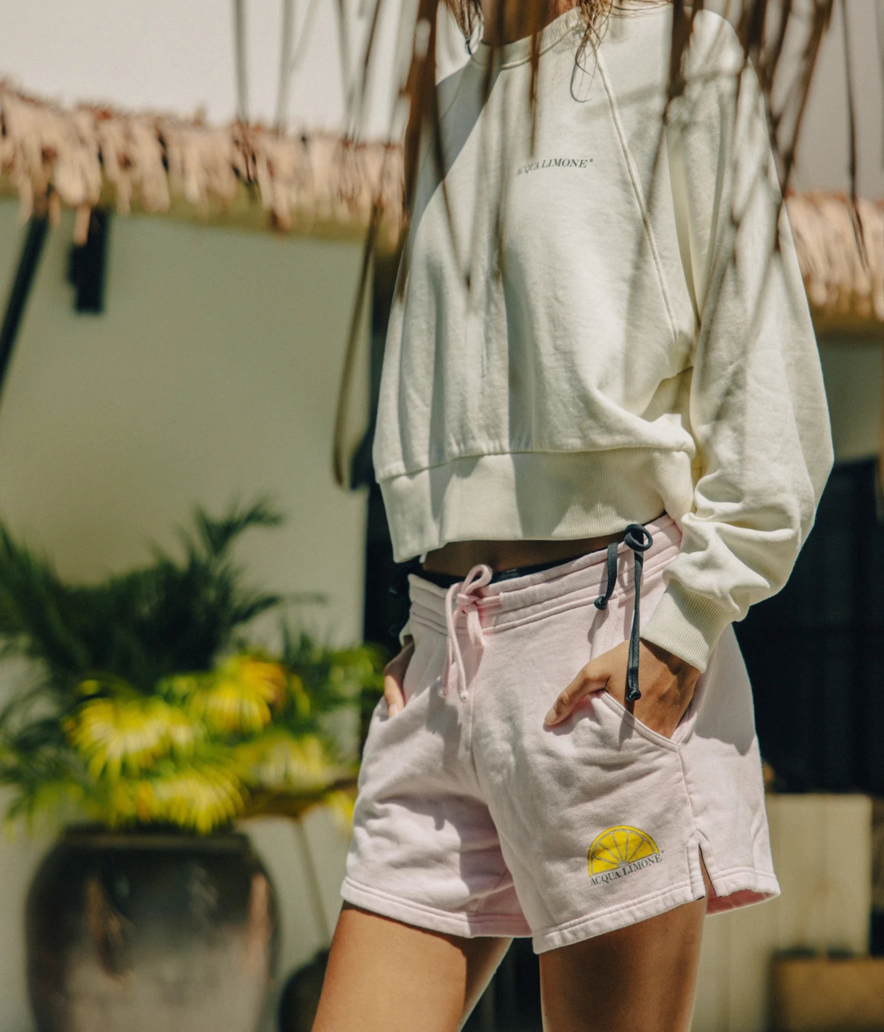 Donna Sweat Shorts (430 Pale Pink)