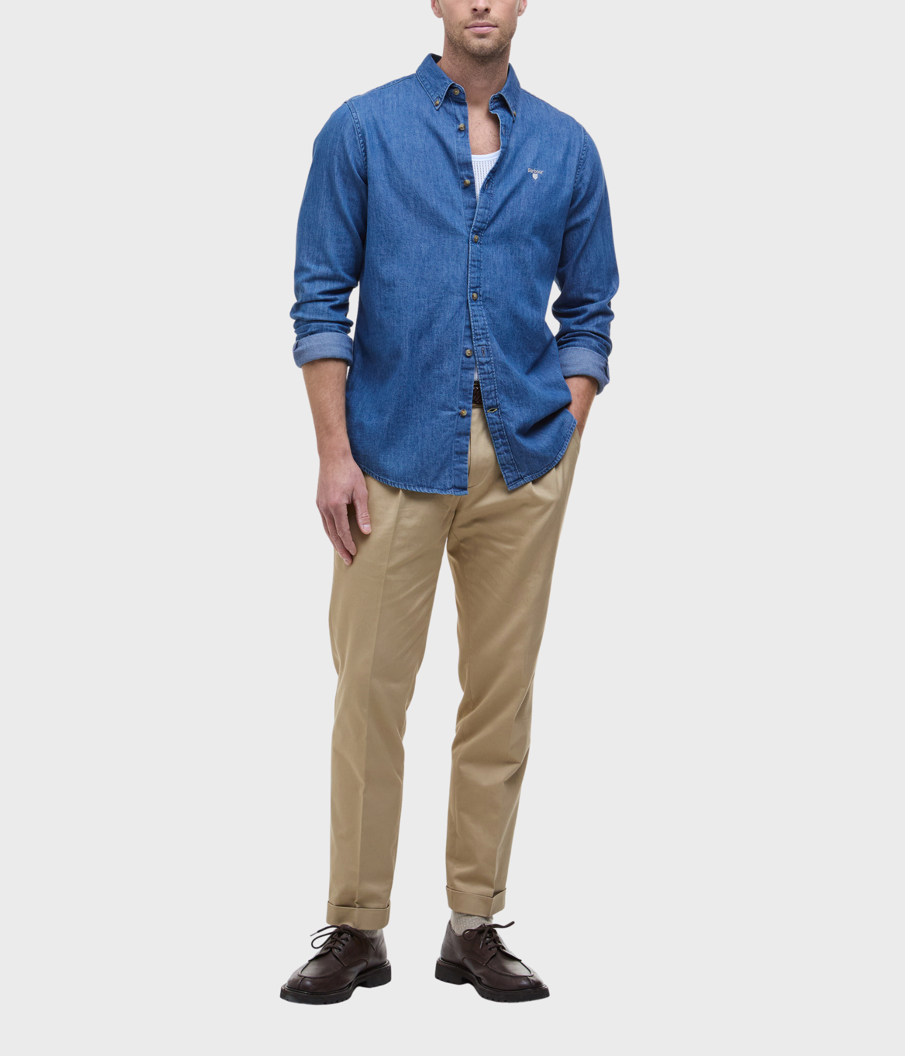 Barbour Crest Shirt (BL15 Chambray)