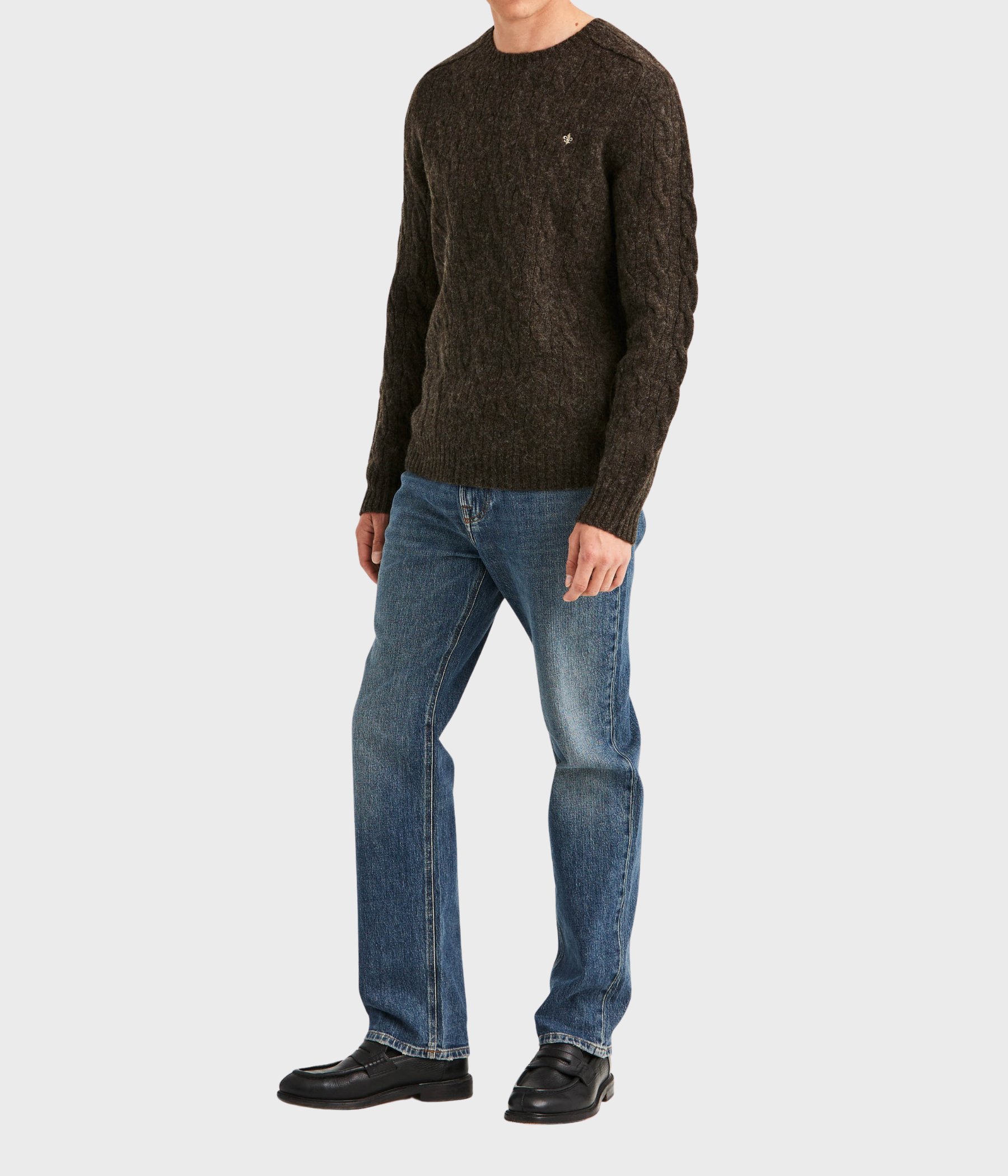 Archard Cable Sweater (88 Brown)