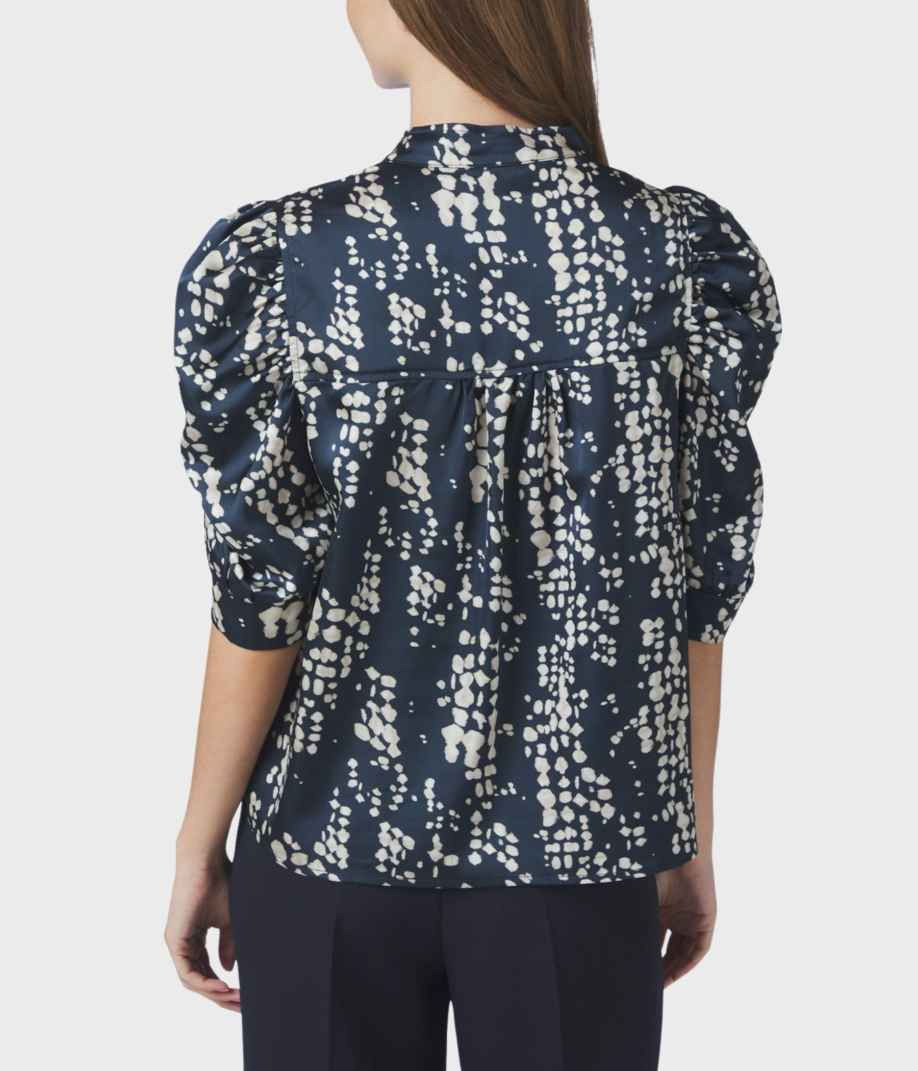 Roella Scatter Print Blouse (Navy)