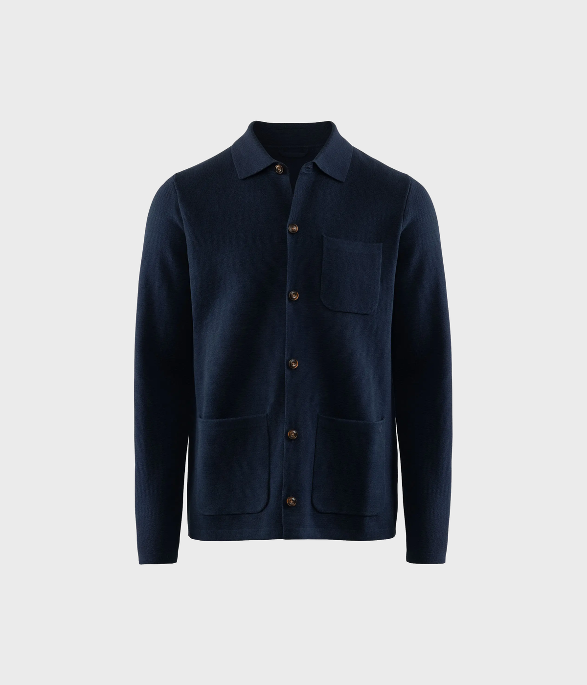 Altino Knitted Overshirt (600 Navy)