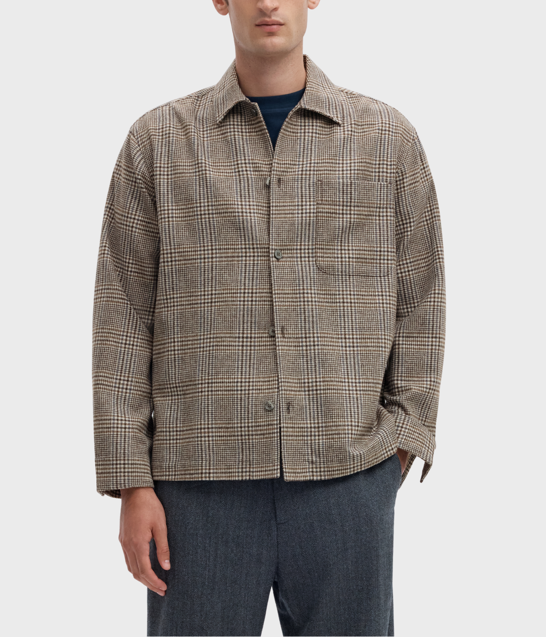 Slmrlxsvend Wt Check Wool Blend Light Os (Delicioso Checks:Mix)
