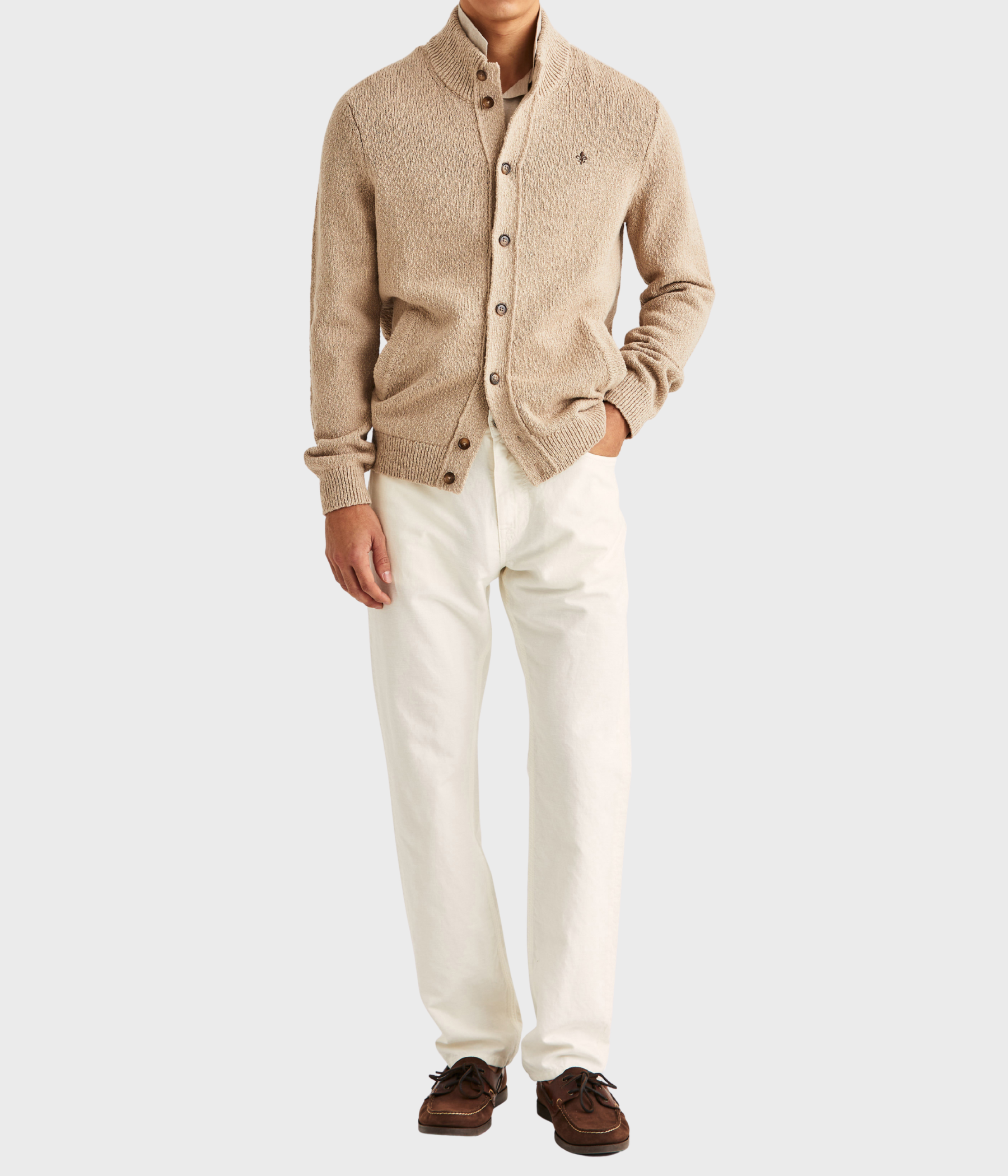 Windham Button Cardigan (05 Khaki) - D.O. Design Only