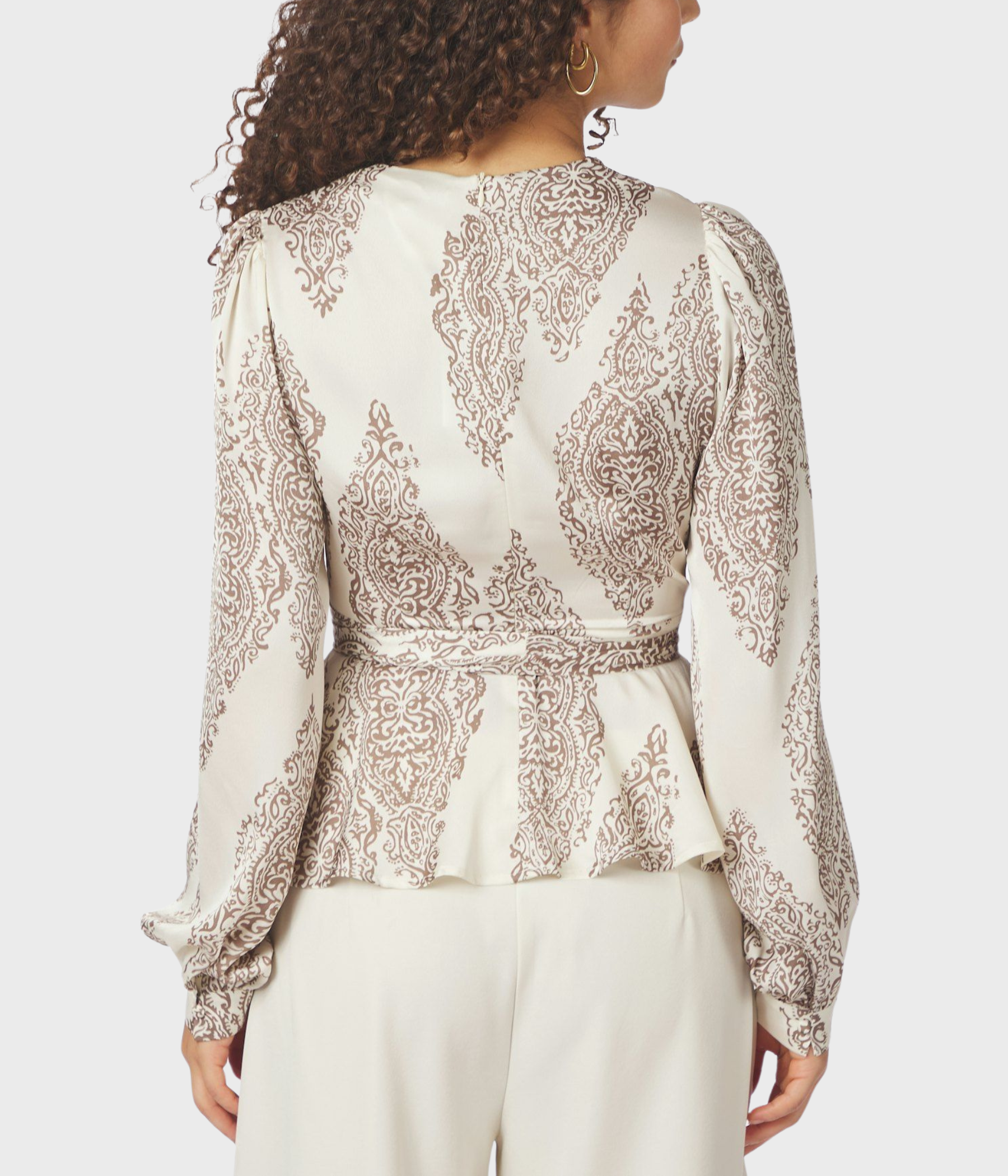 Rista Paisley Drop Blouse (Ivory)