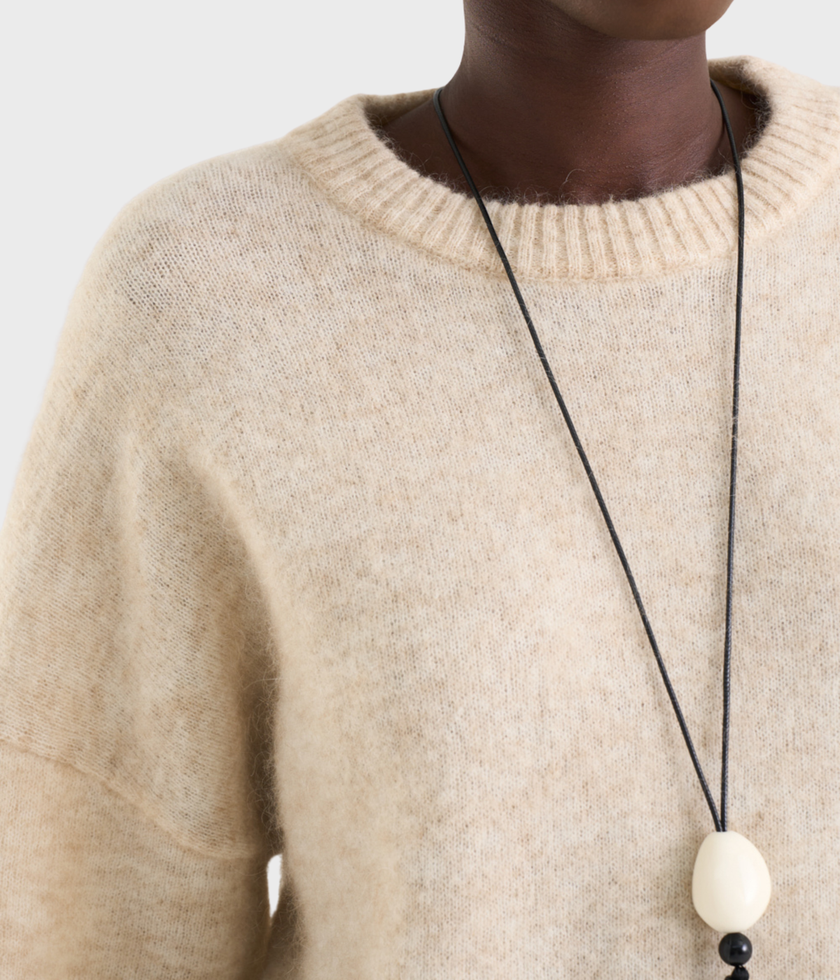 Mireya Knitted Sweater (Lt Beige)