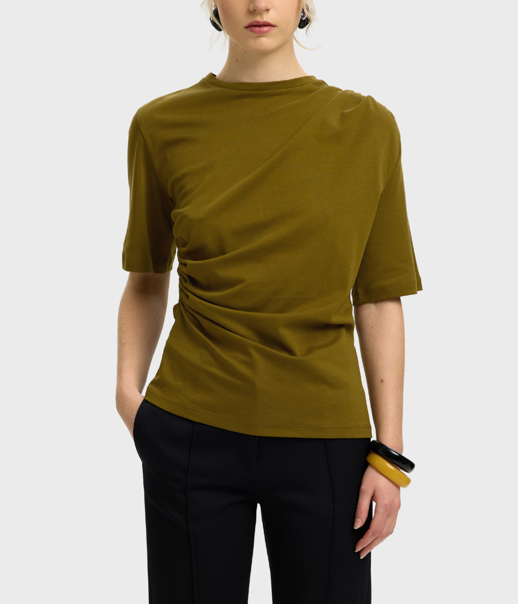 Slwtaj Light Twist Tee Noos (FIR GREEN)