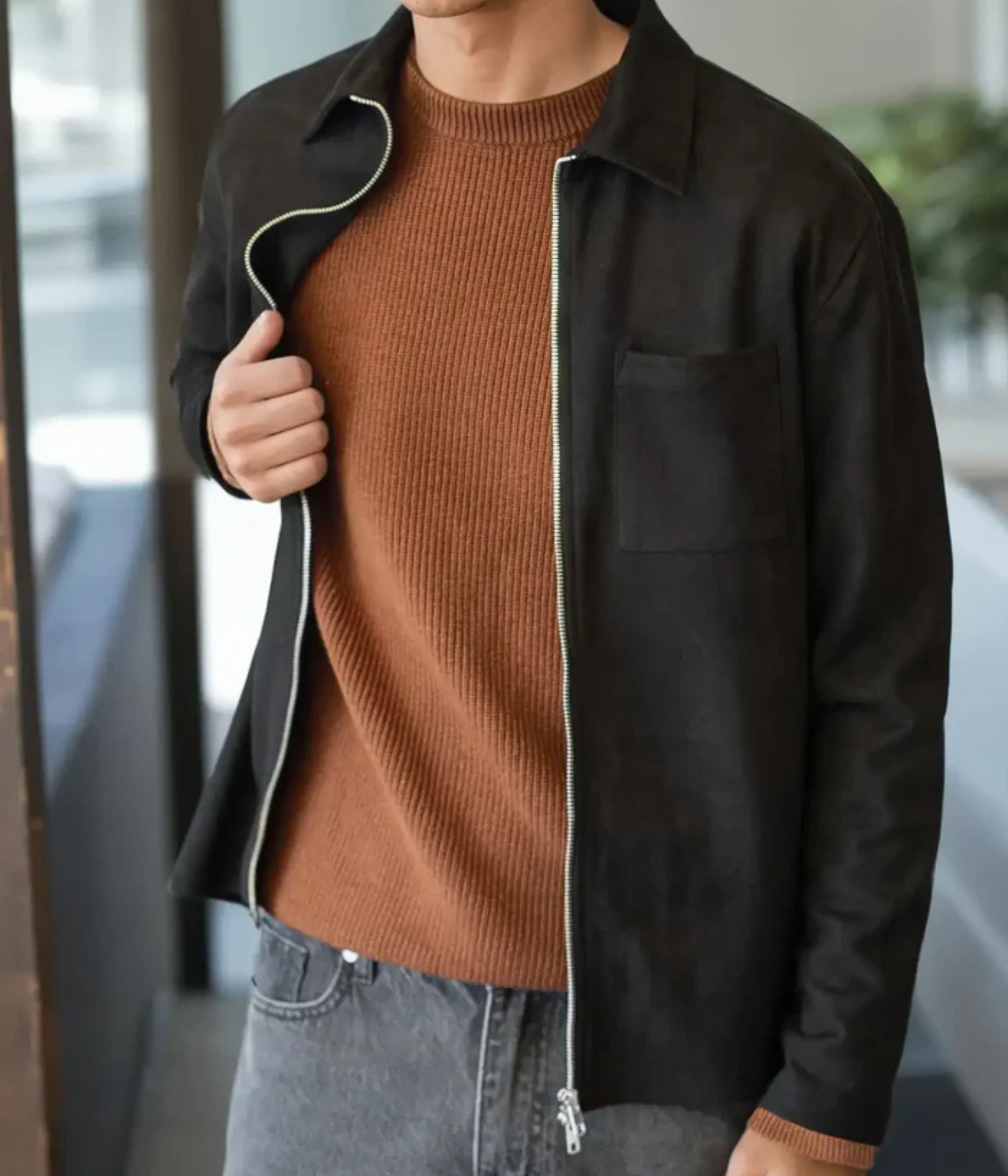 Neo Vegan Suede Overshirt 2.0 (Black)