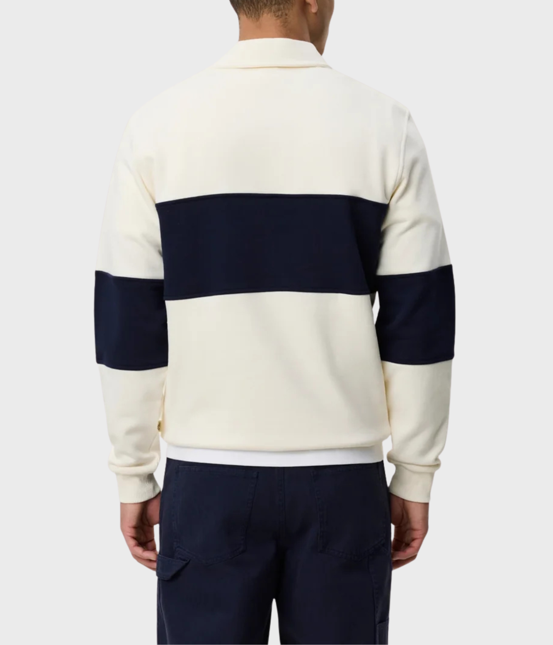 Zipper Rugby Sweatshirt (215 Ivory)