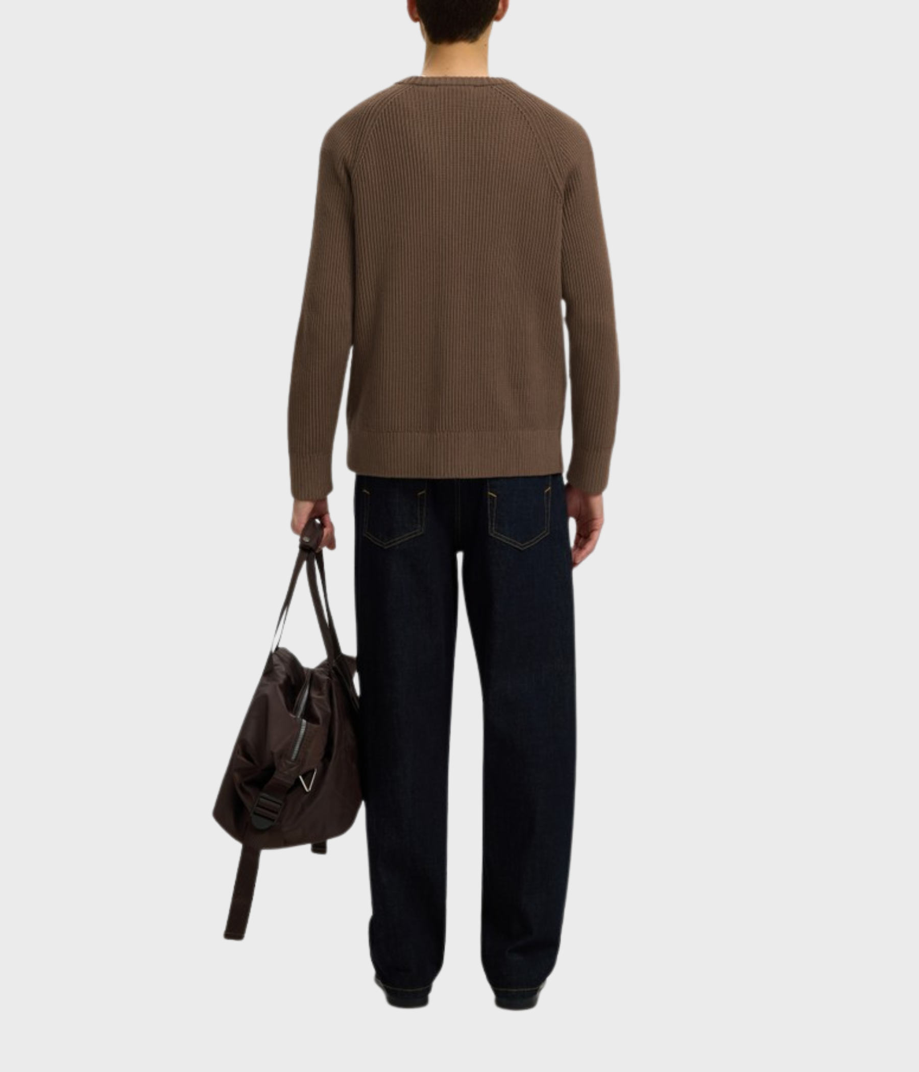 Slmbraun Knit Rib Crew Neck Noos (CHOCOLATE CHIP)