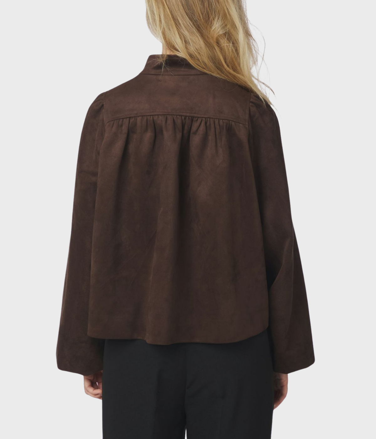 Tirsa Faux Suede Jacket (676 DARK BROWN)