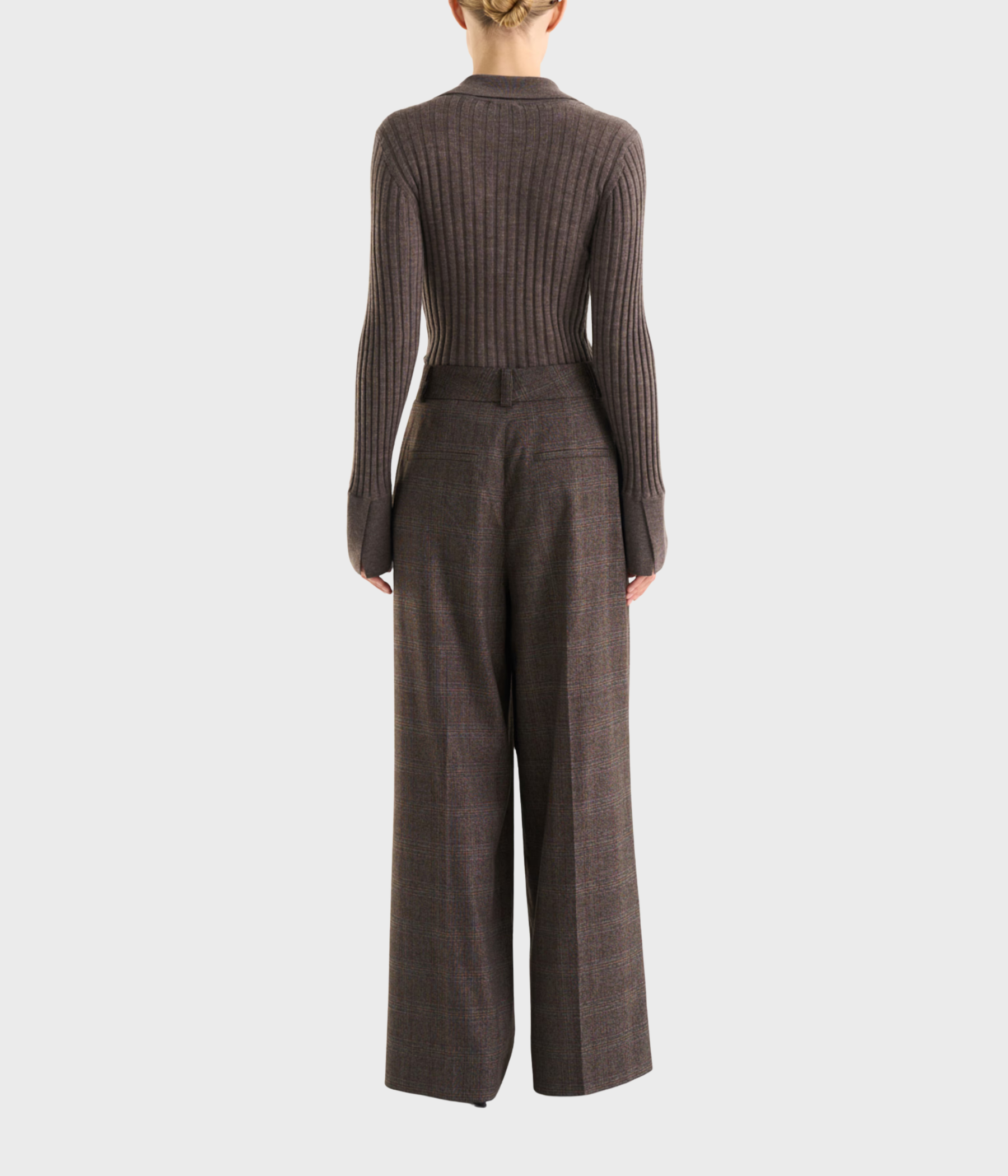 Maelle Trousers (Brown Check)