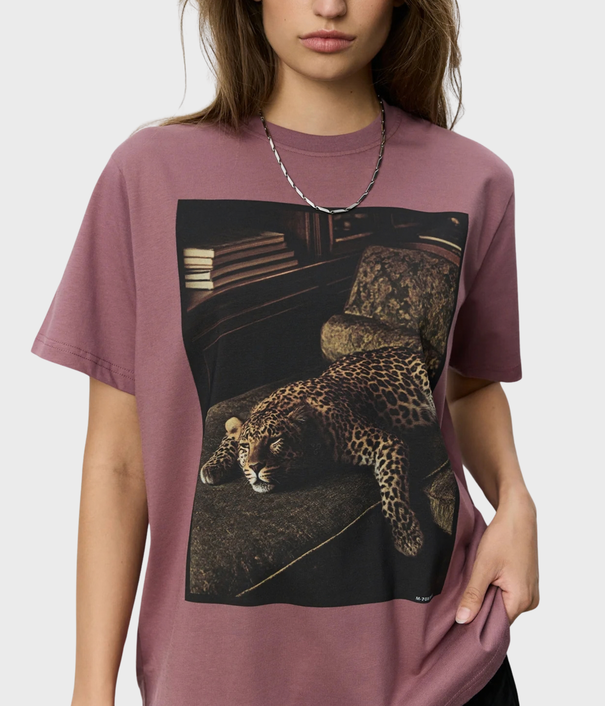 Riversw Printed Boxy T-Shirt (7172 Dusty Plum)