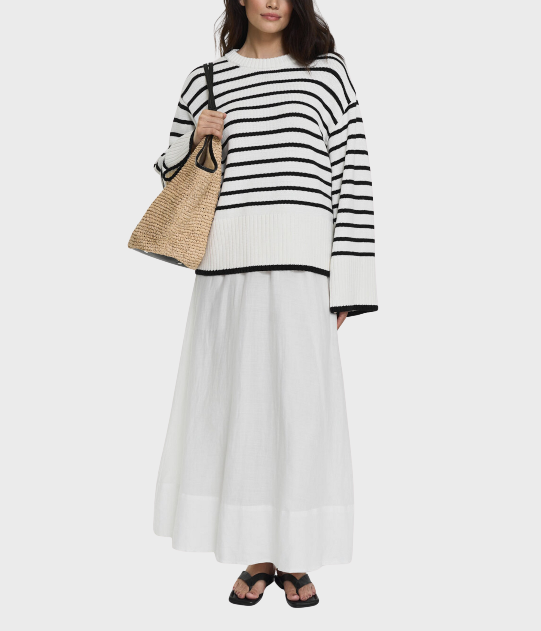 Adoni Knitted Sweater (Black Stripe)