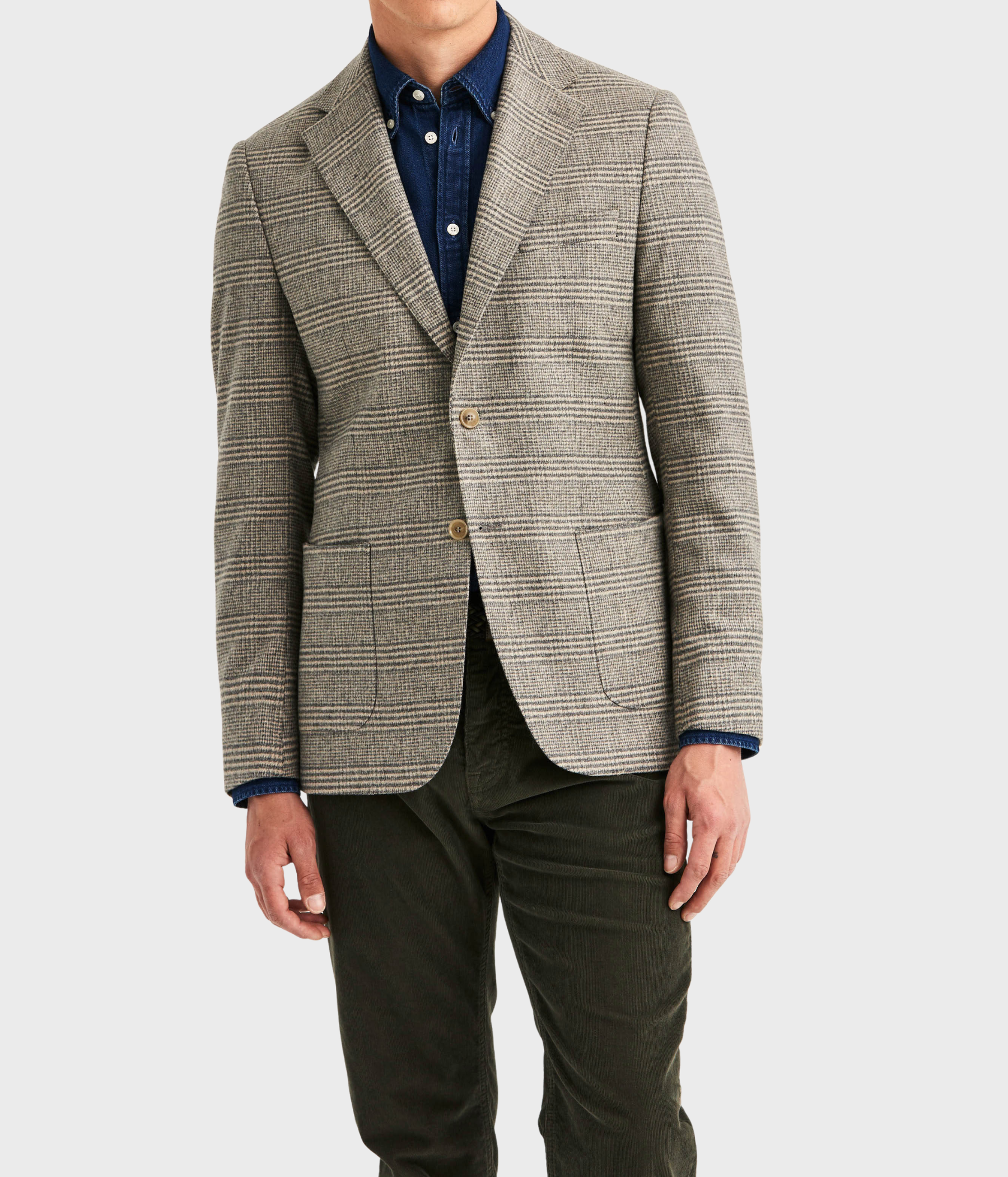 Soft Glencheck Jacket (80 Brown)