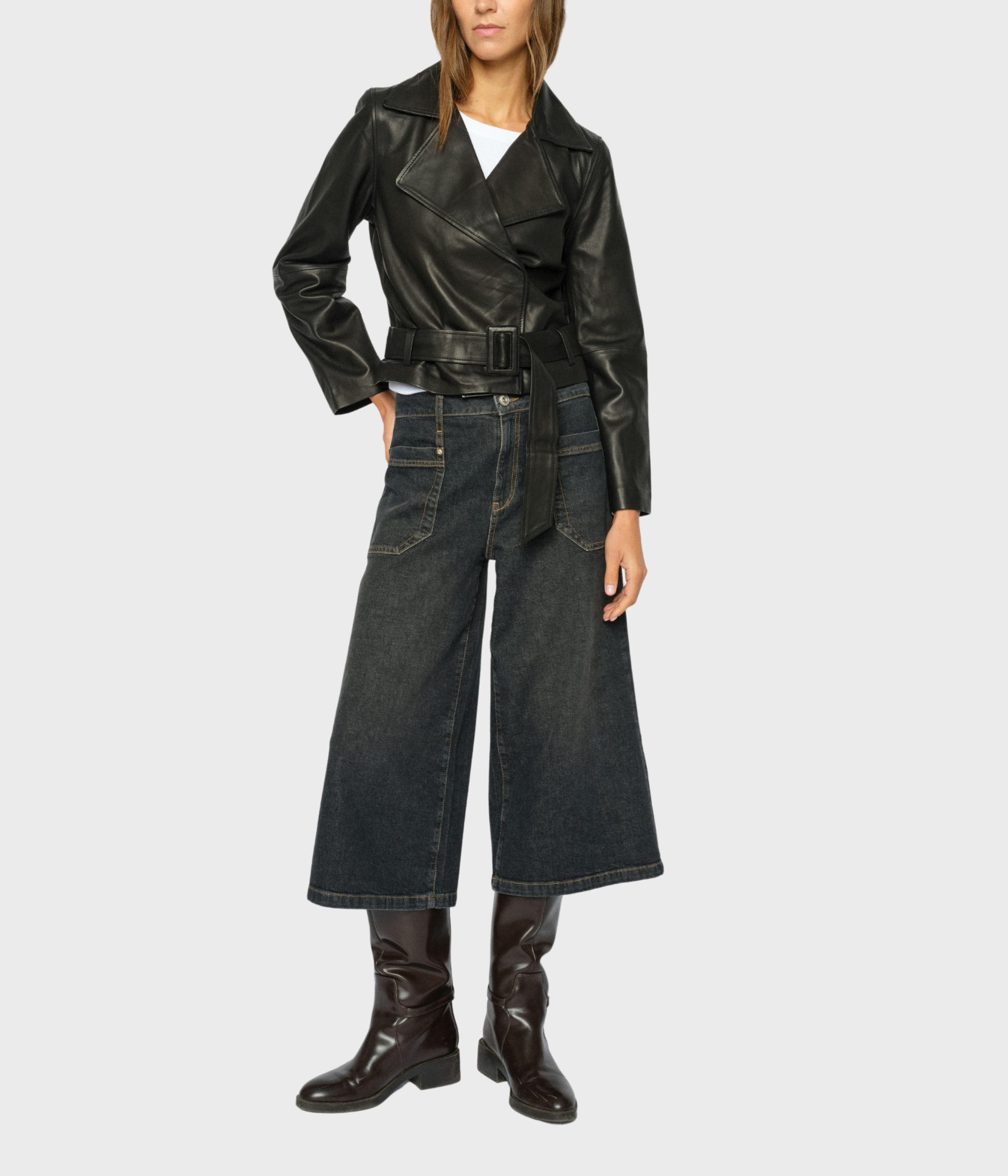 Mmlasco Short Leather Jacket (801 Black)