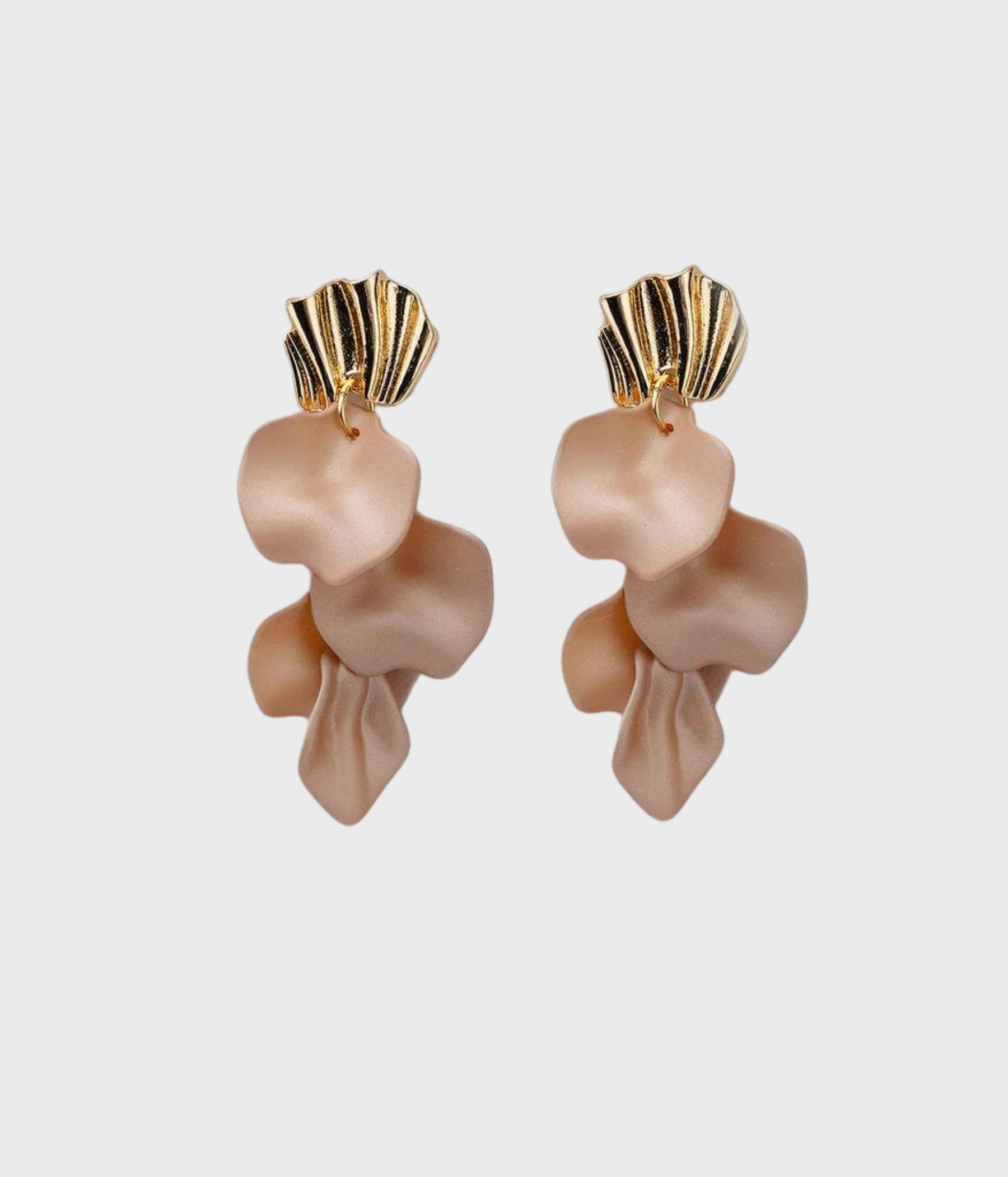 Wave Earrings Pearl Nougat (Pearl Nougat)