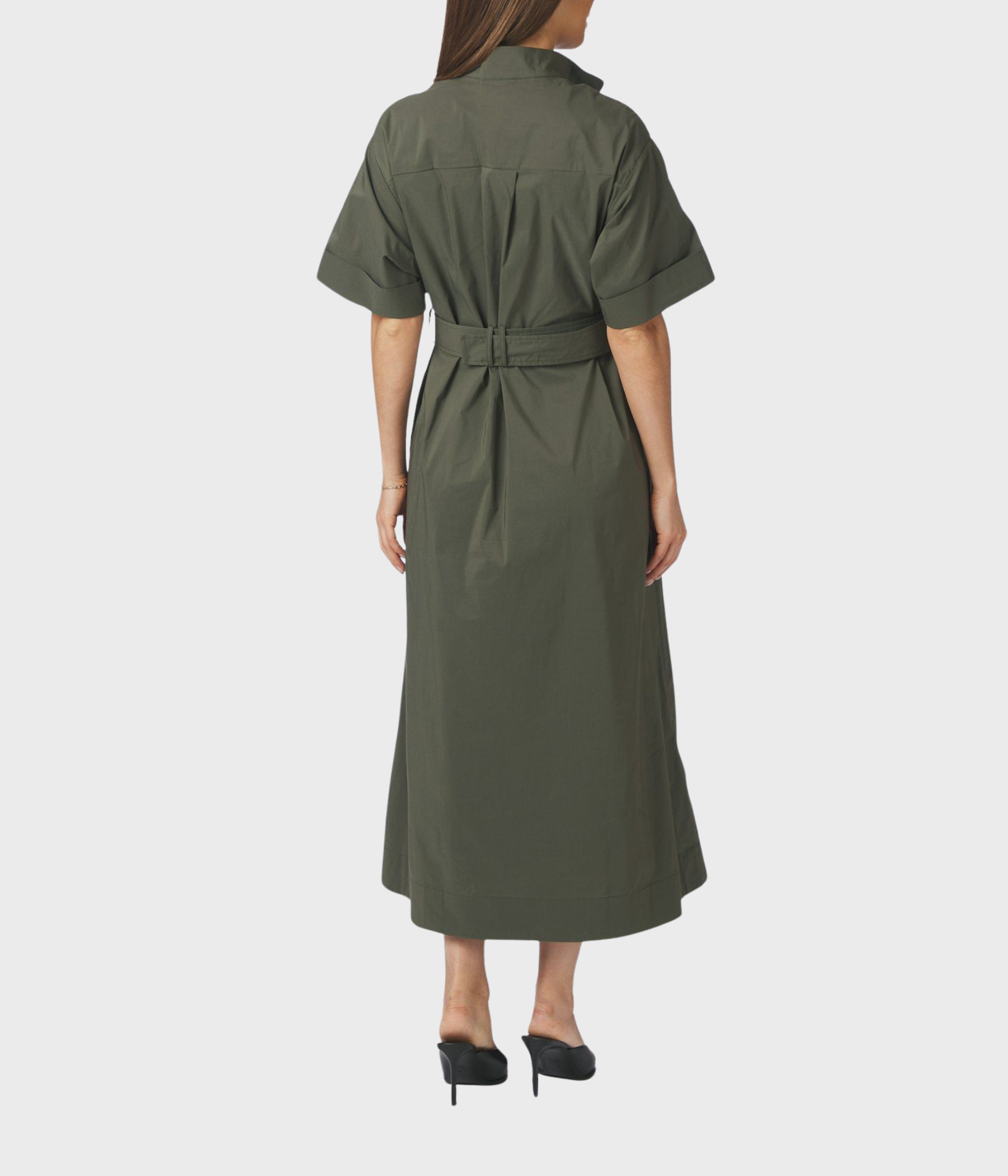 Cina Poplin Dress (Army)