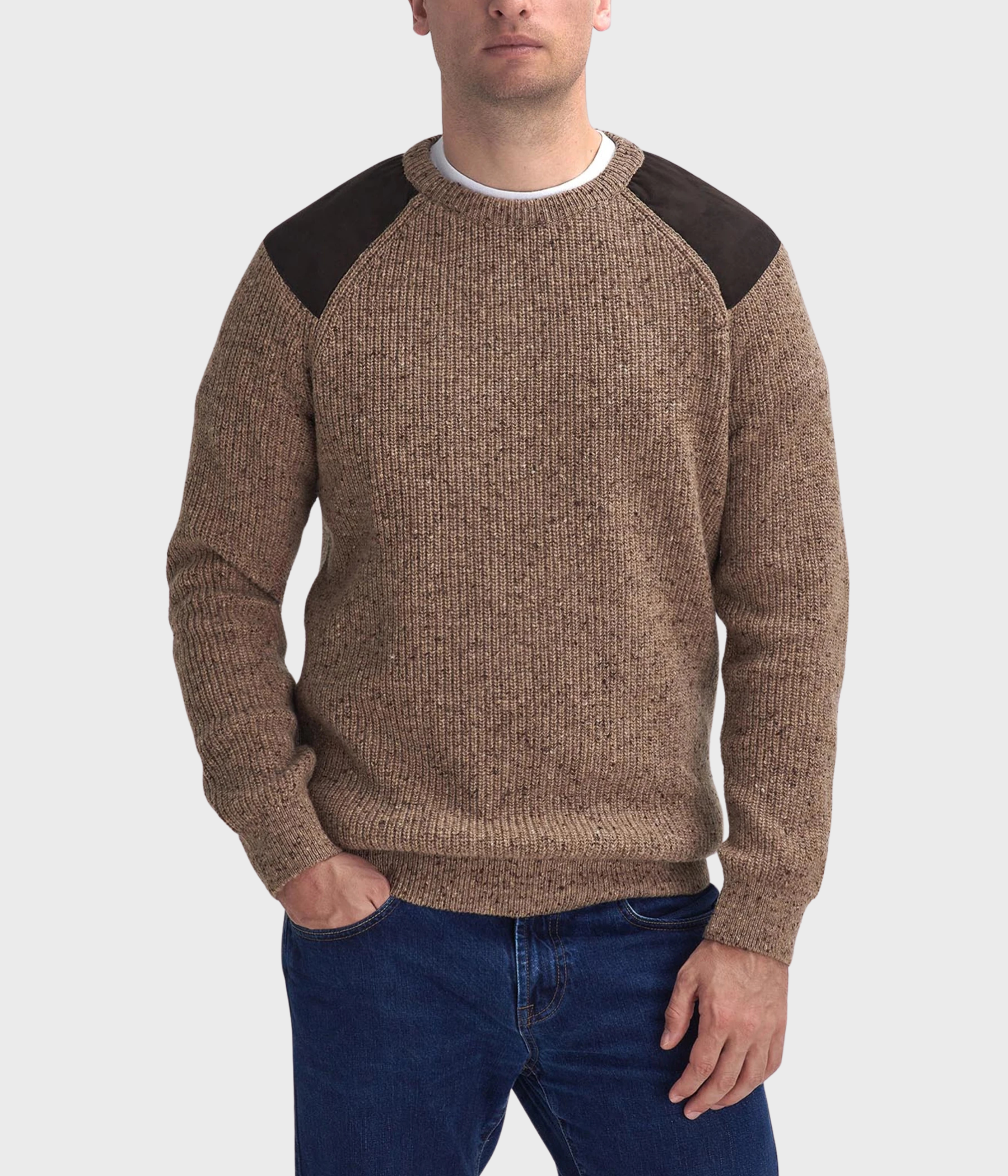Barbour Raisthorpe Crew Neck Jumper (ST51 Stone)