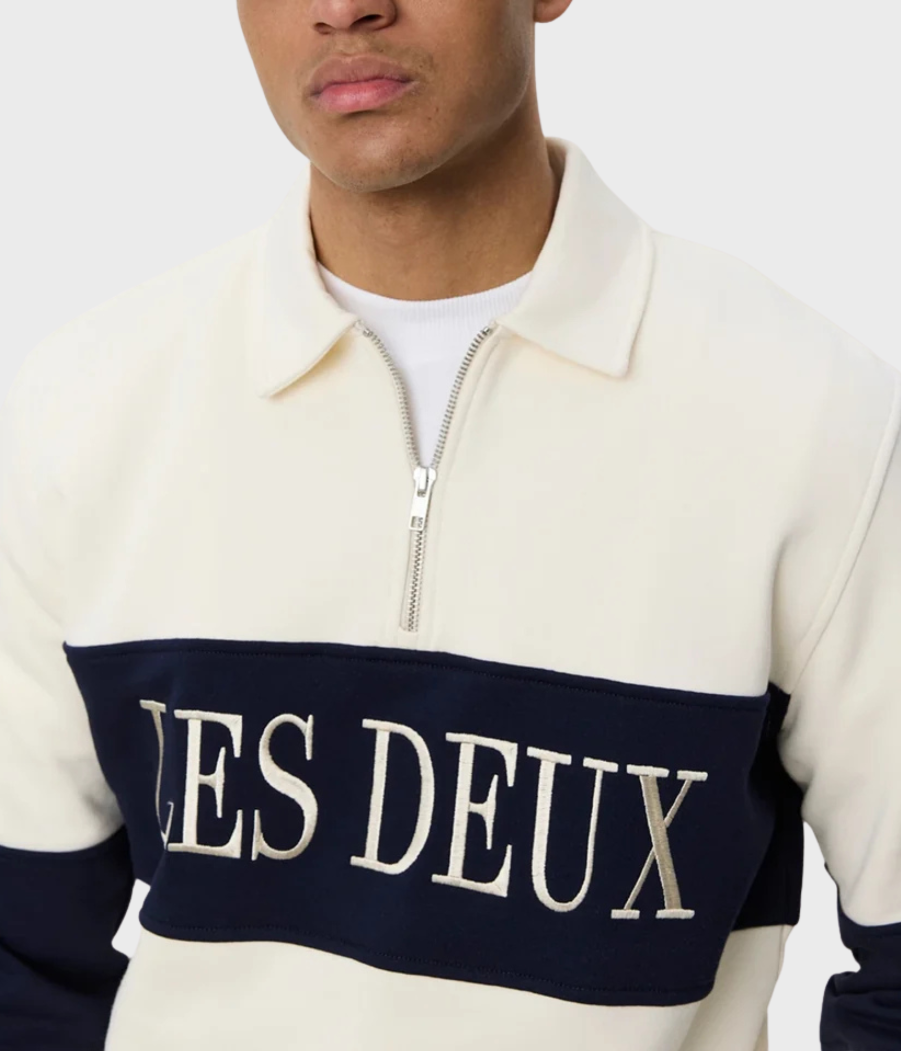 Zipper Rugby Sweatshirt (215 Ivory)