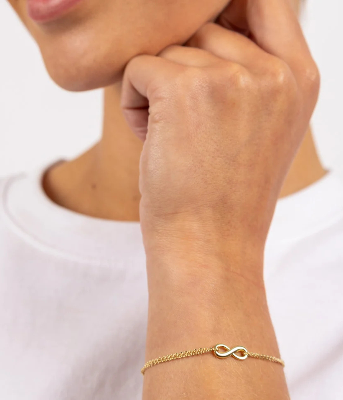 Everly Double Chain Brace Plain (Gold)