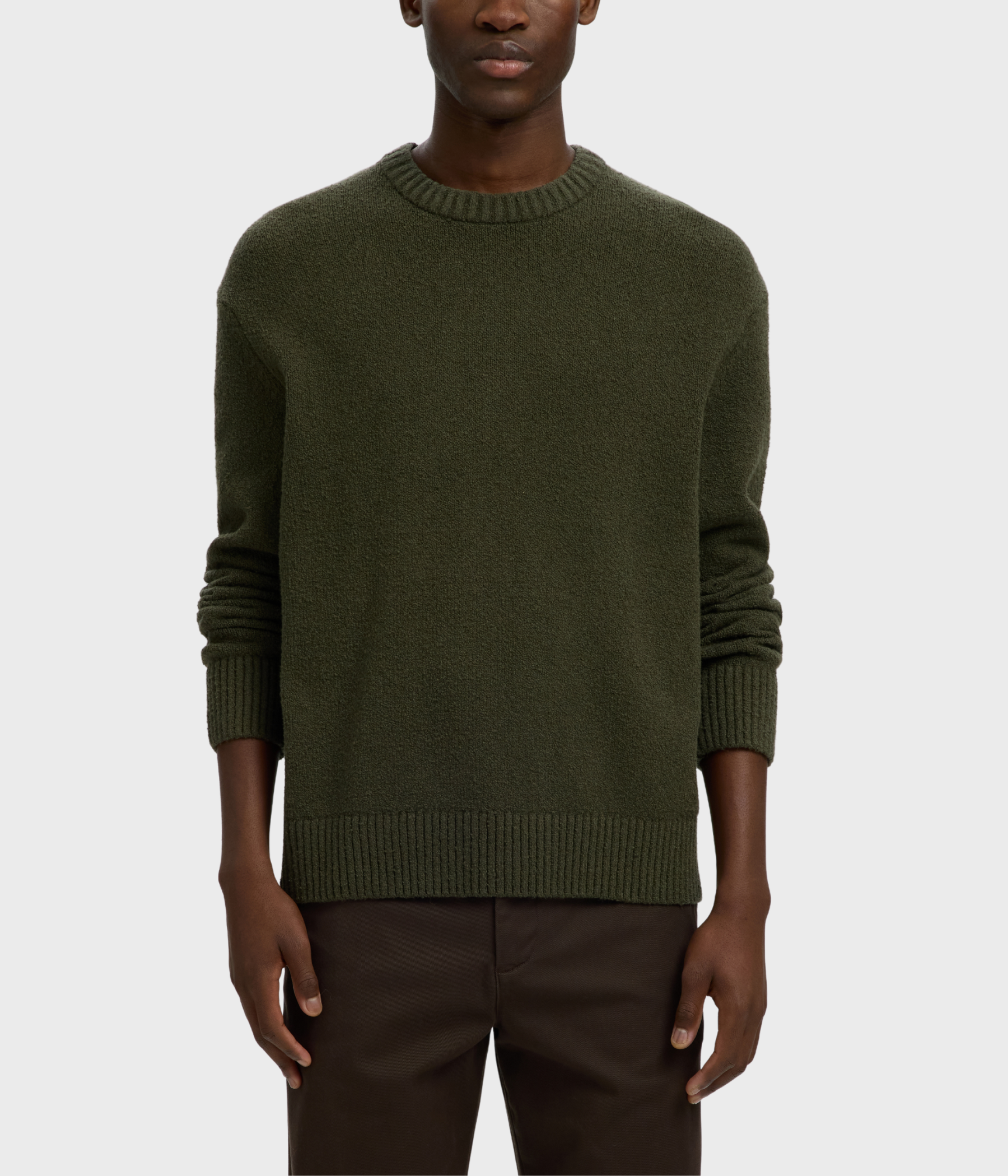 Slmalex Ls Knit Crew Neck Noos (Forest Night)