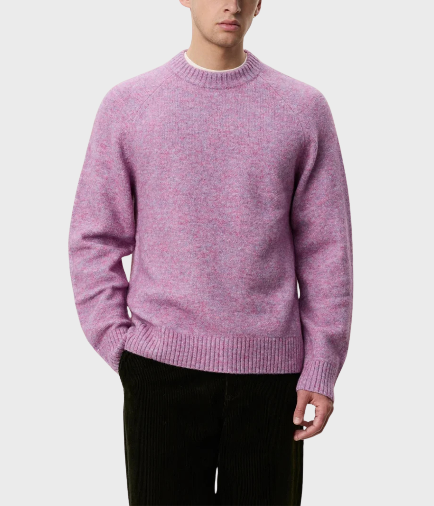 Soft Roundneck Knit (685 Oyster Rose Melange)
