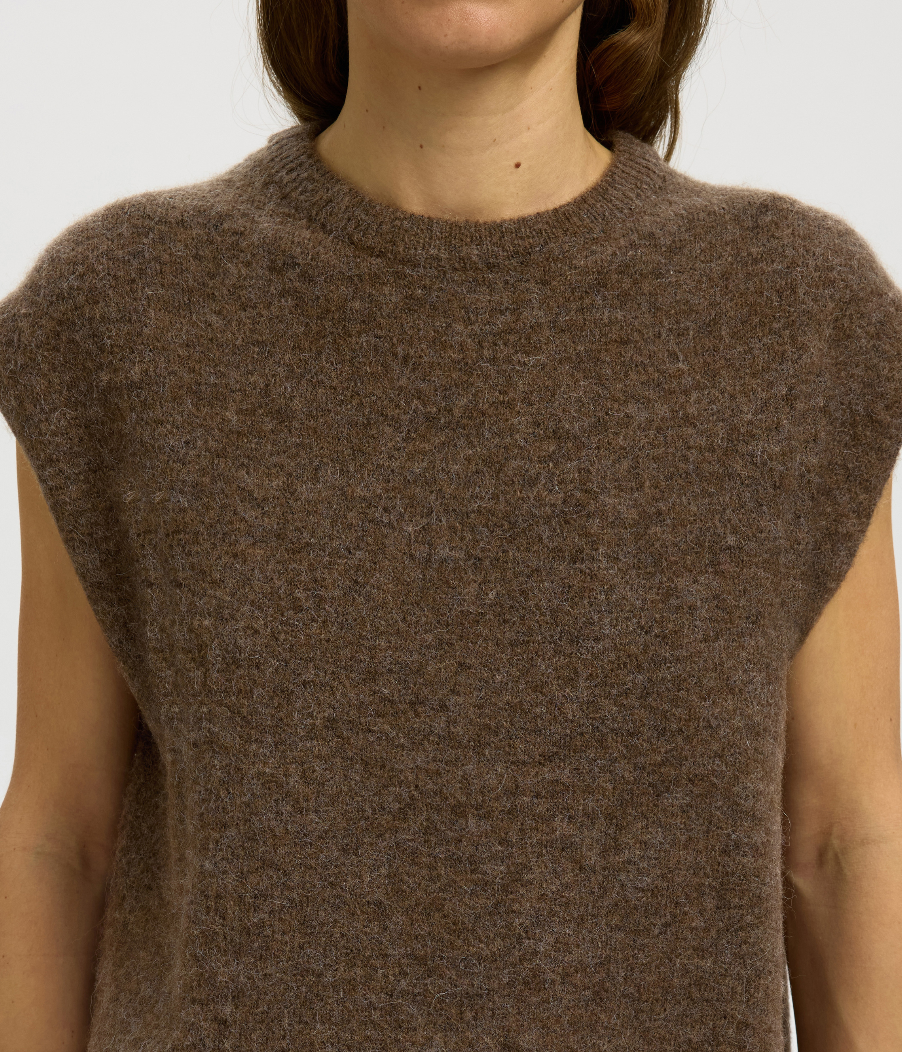 Slwlulu Sl Knit Vest Noos (Dachshund Detail:MELANGE)