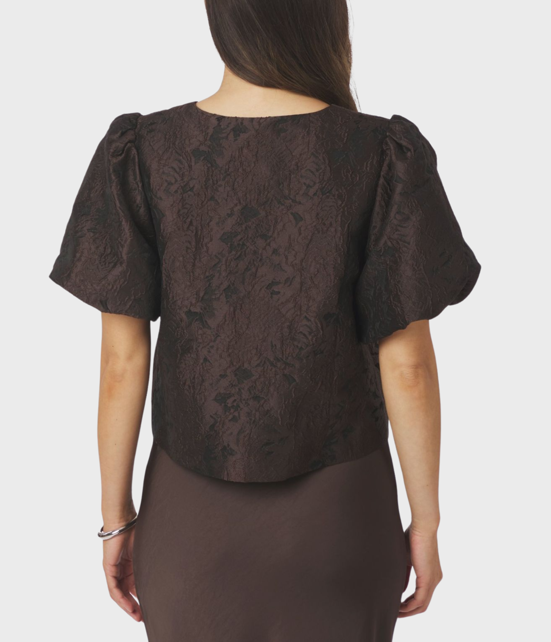 Aisa Brocade Blouse (DARK BROWN)