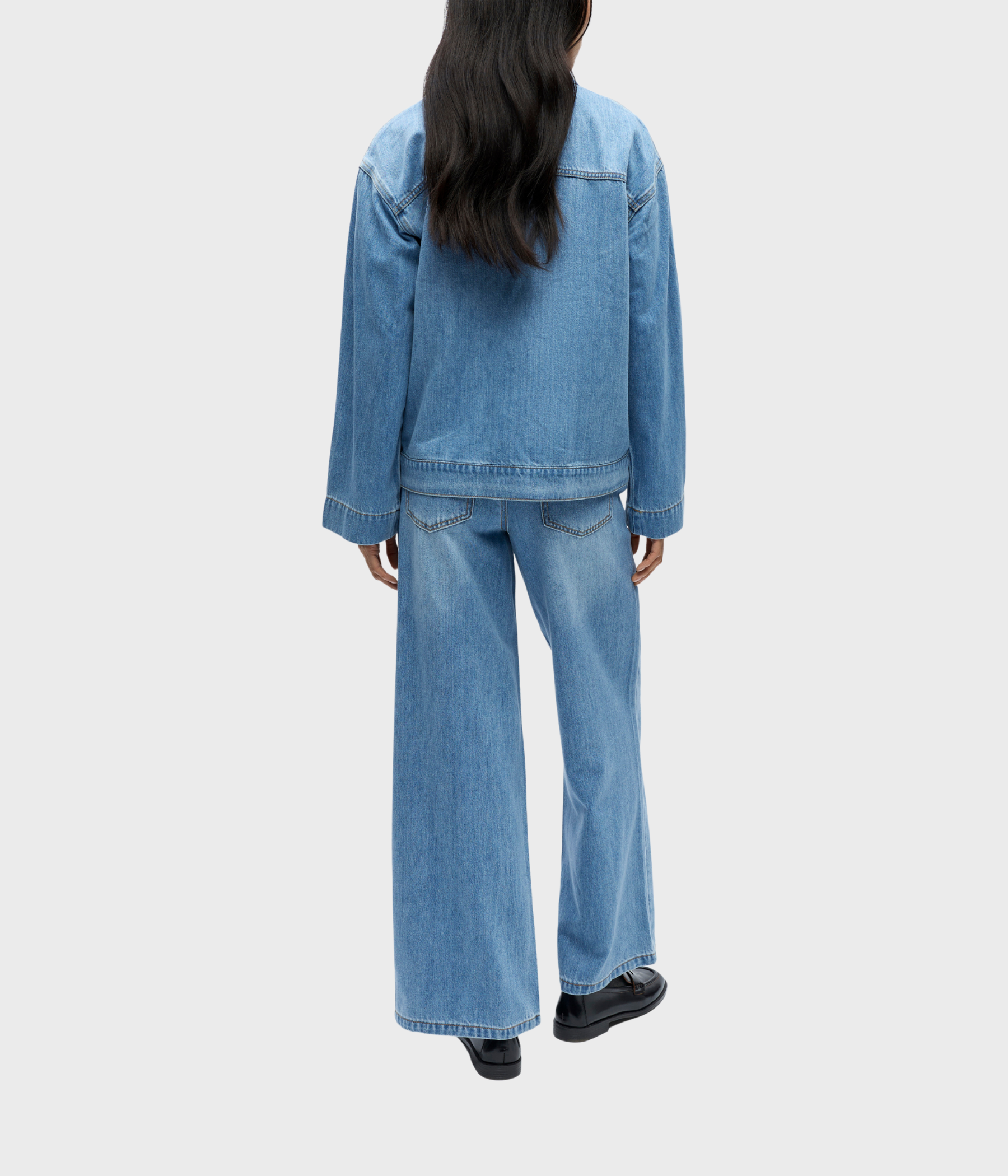 OBJROSIE RE L/S OVERSHIRT NOOS (Light Blue Denim)