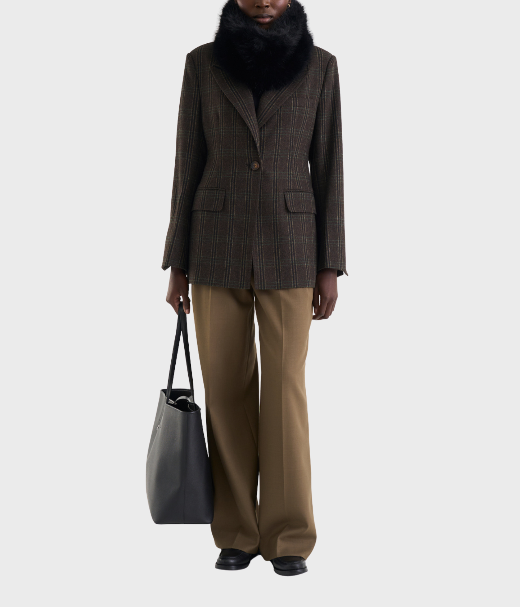 Adira Blazer (Brown Check)