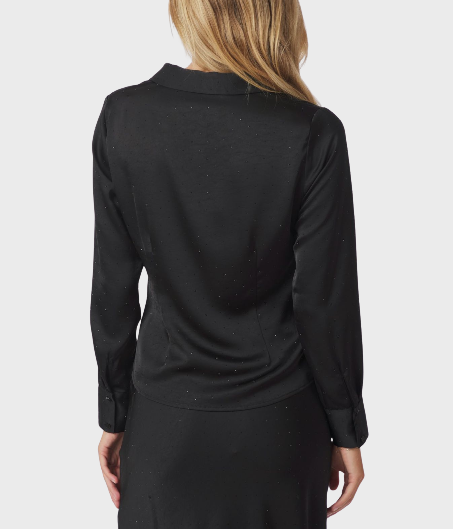 Christy Heavy Sateen Bedaz Shirt (Black)