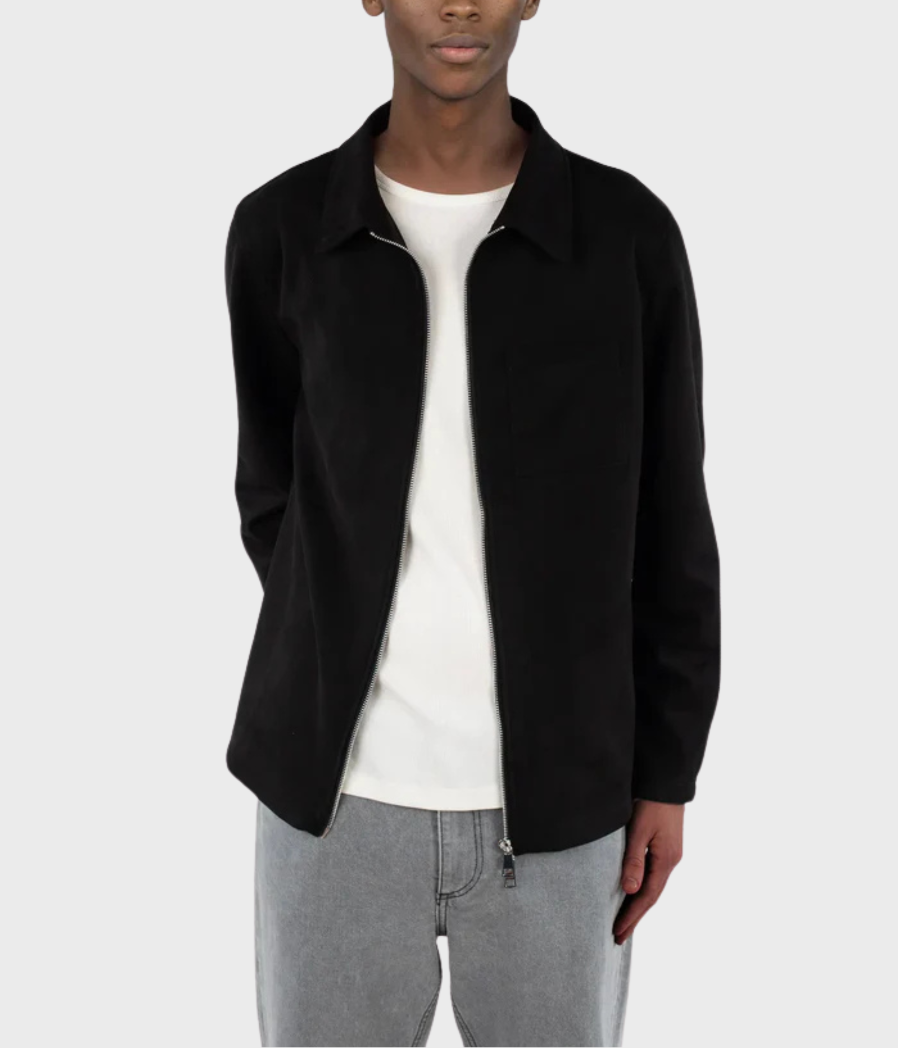 Neo Vegan Suede Overshirt 2.0 (Black)