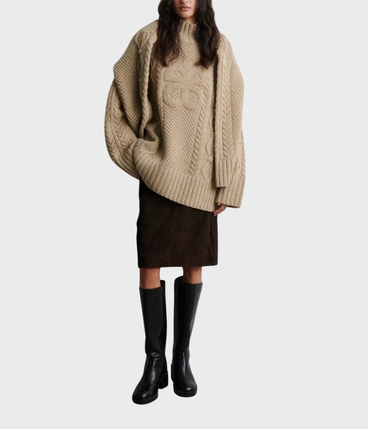 Zonie Suede Skirt (Demitasse)