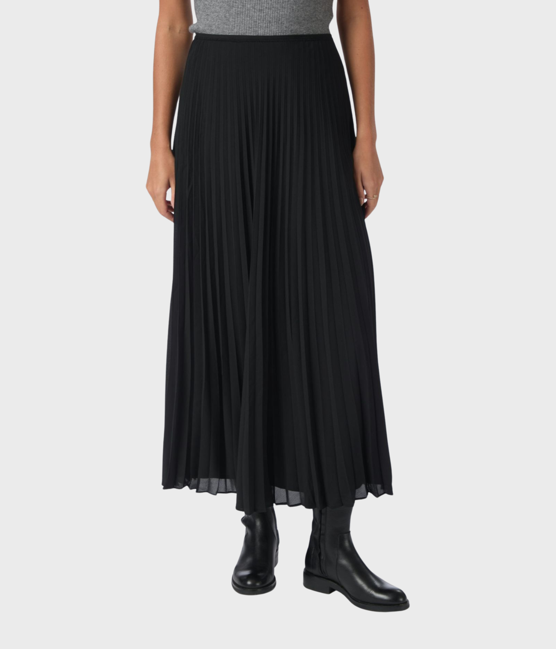 Boni Simple Plisse Skirt (100 Black)